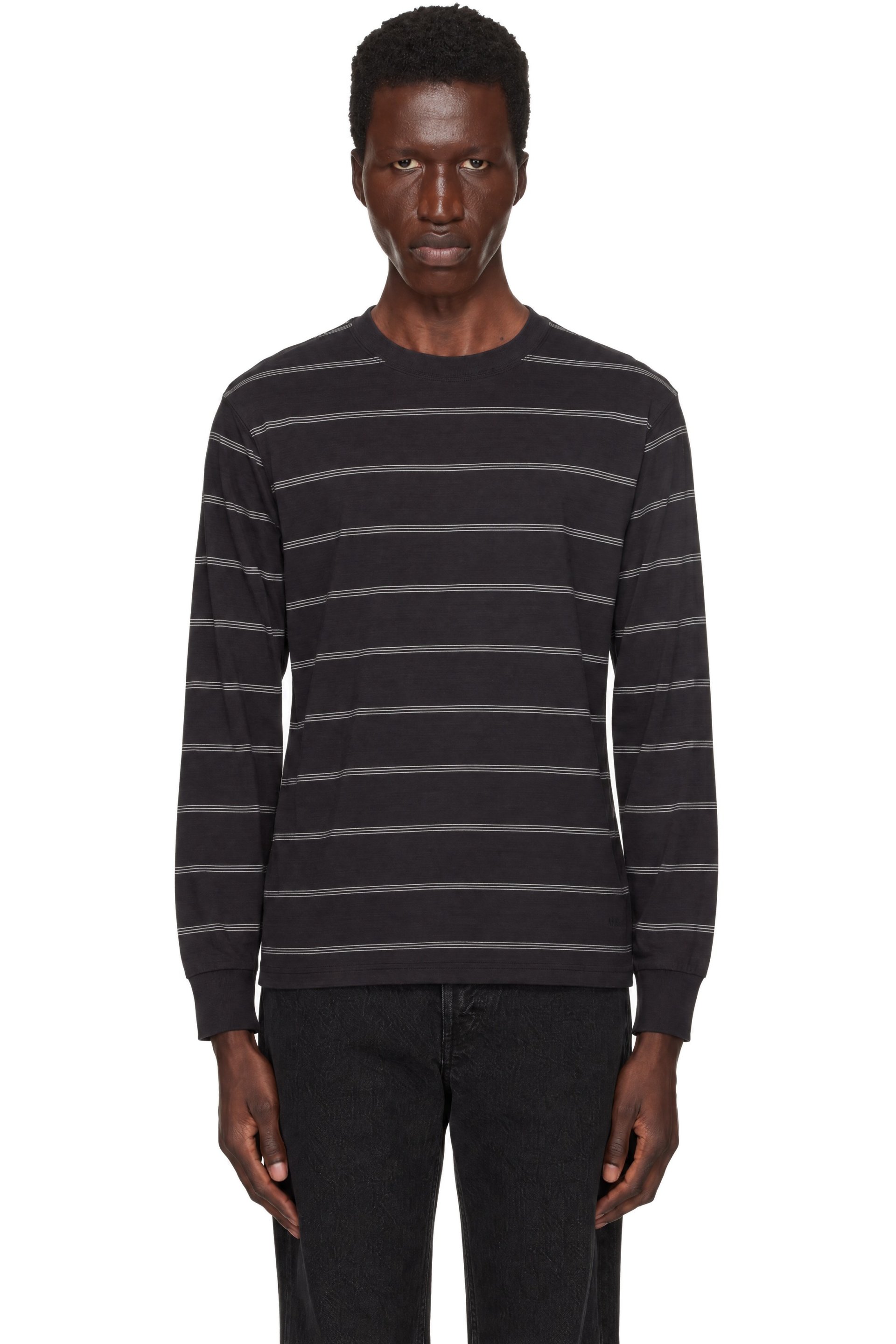 A.P.C. - Black Hugo Striped Long-Sleeved T-shirt