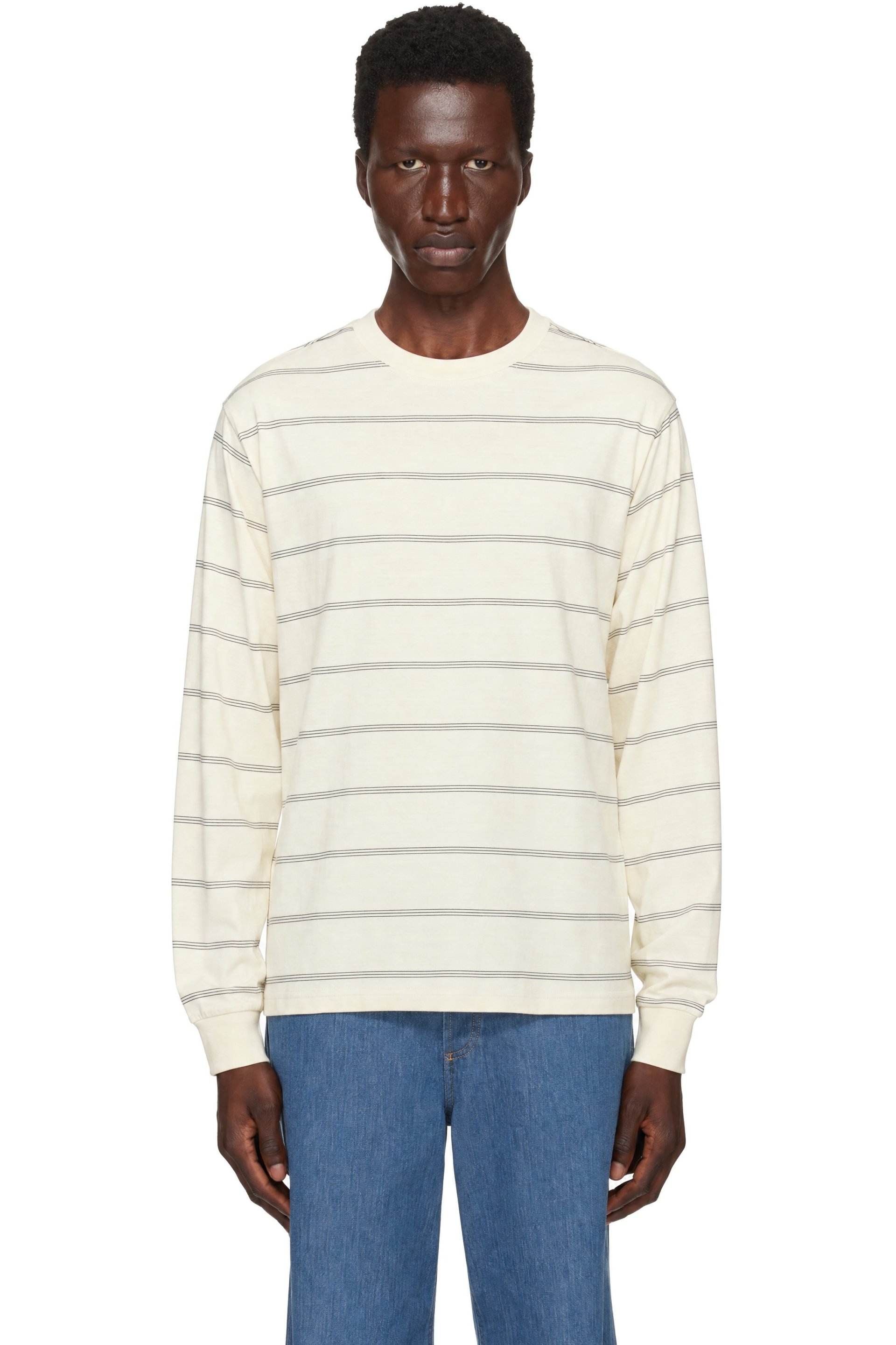 A.P.C. - Off-White Hugo Striped Long-Sleeved T-shirt