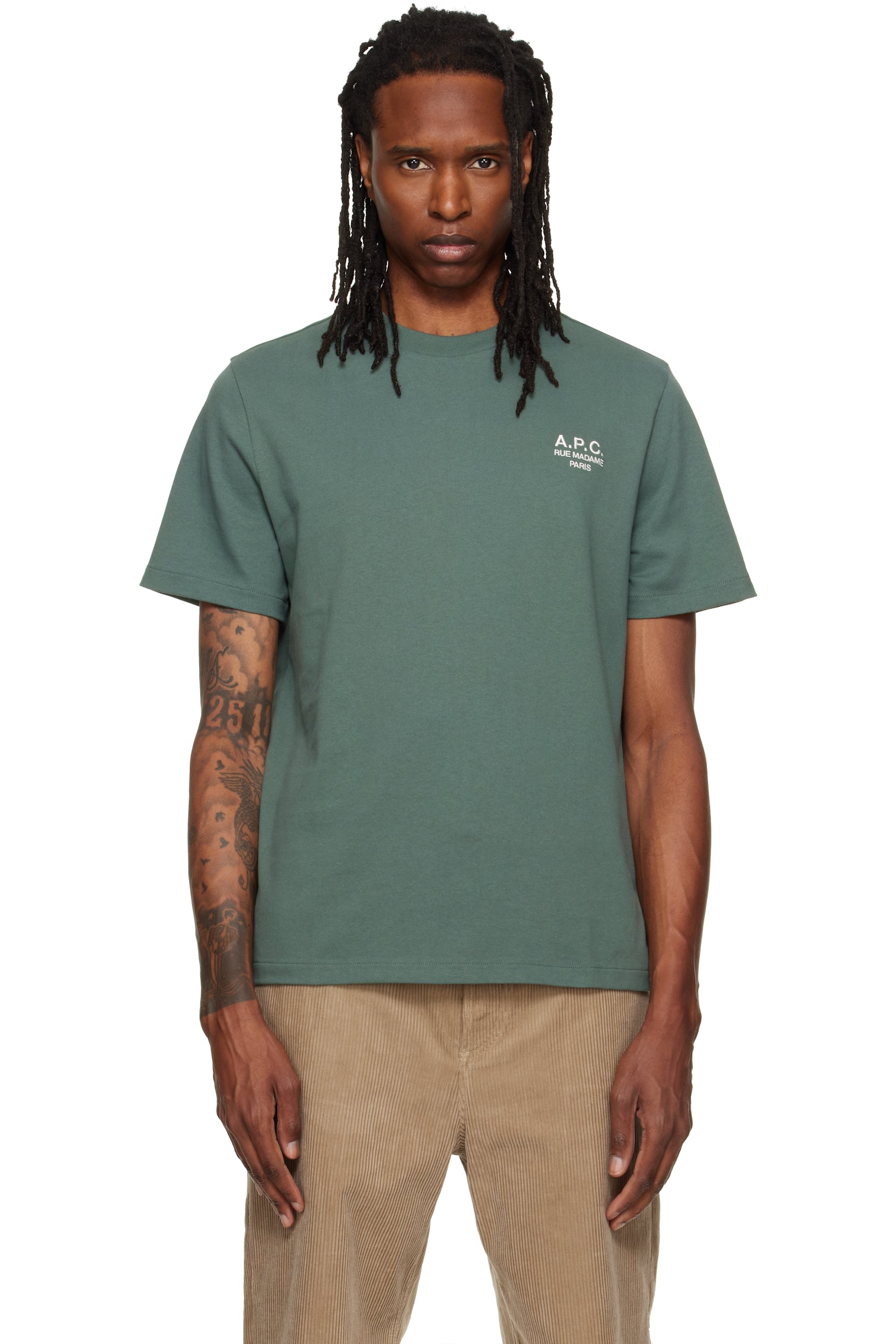 A.P.C. - Green Standard 'Rue Madame' T-shirt