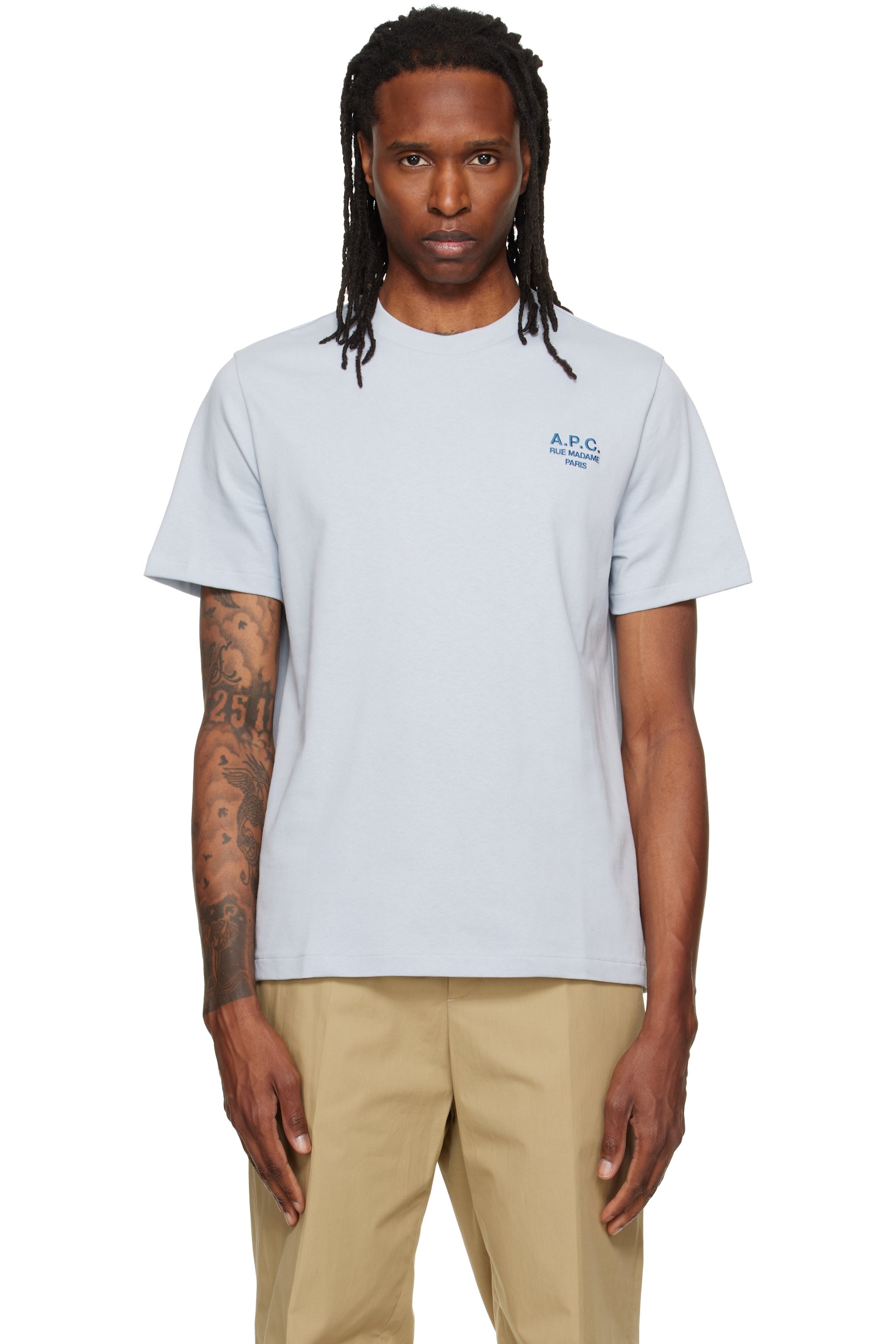 A.P.C. - Blue Standard 'Rue Madame' T-shirt