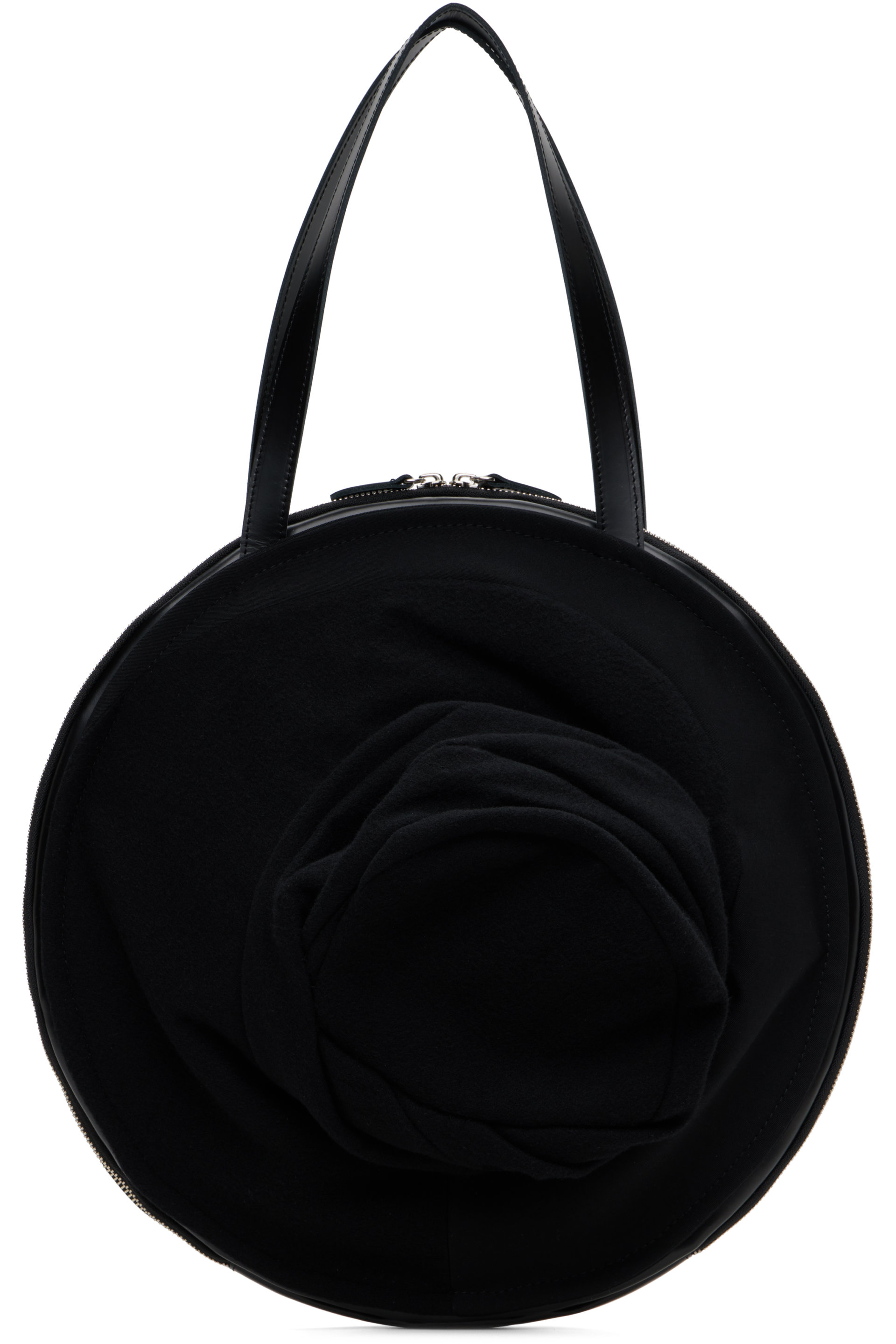Junya Watanabe - Black Smooth Wool & Leather Bag