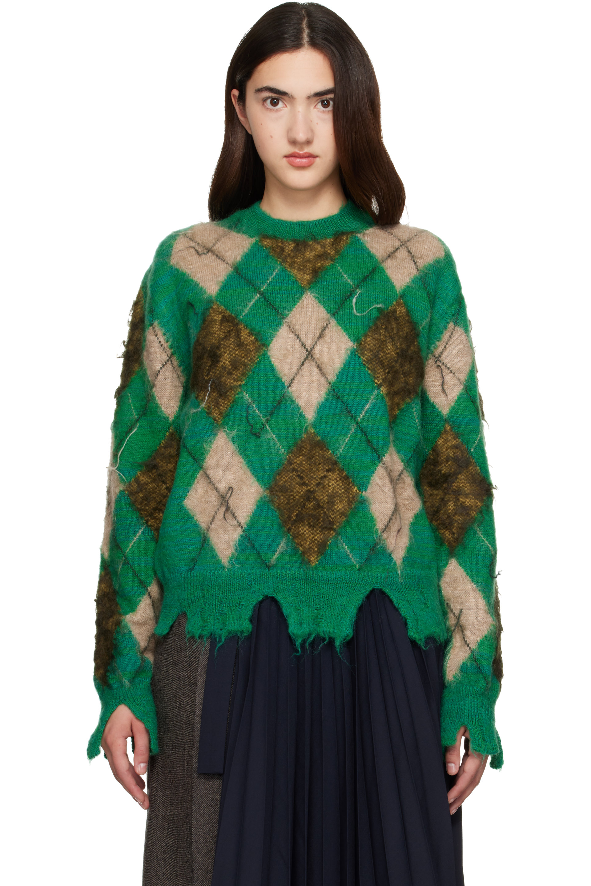 Junya Watanabe - Green Argyle Sweater