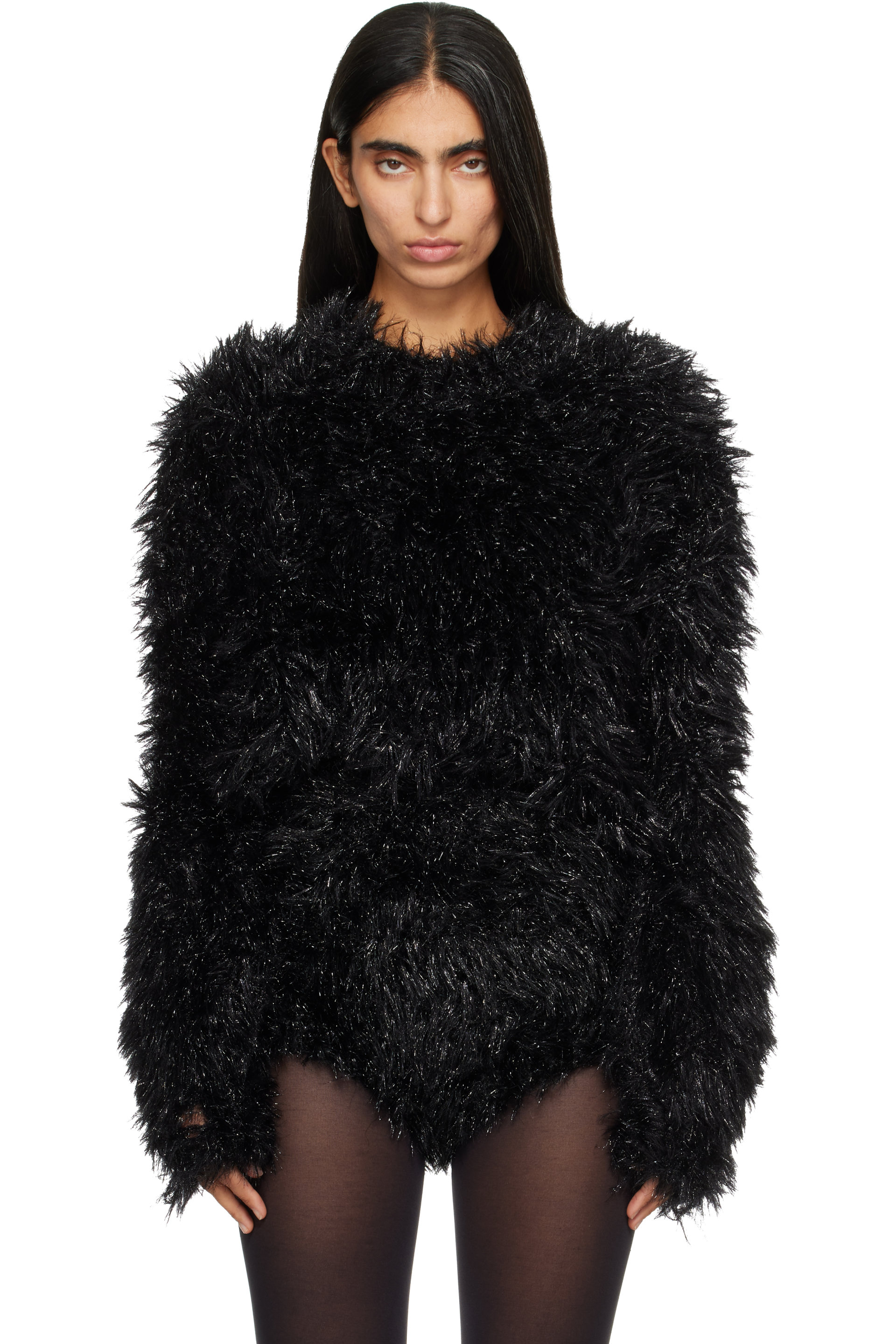 Junya Watanabe - Black Glitter Crewneck Sweater