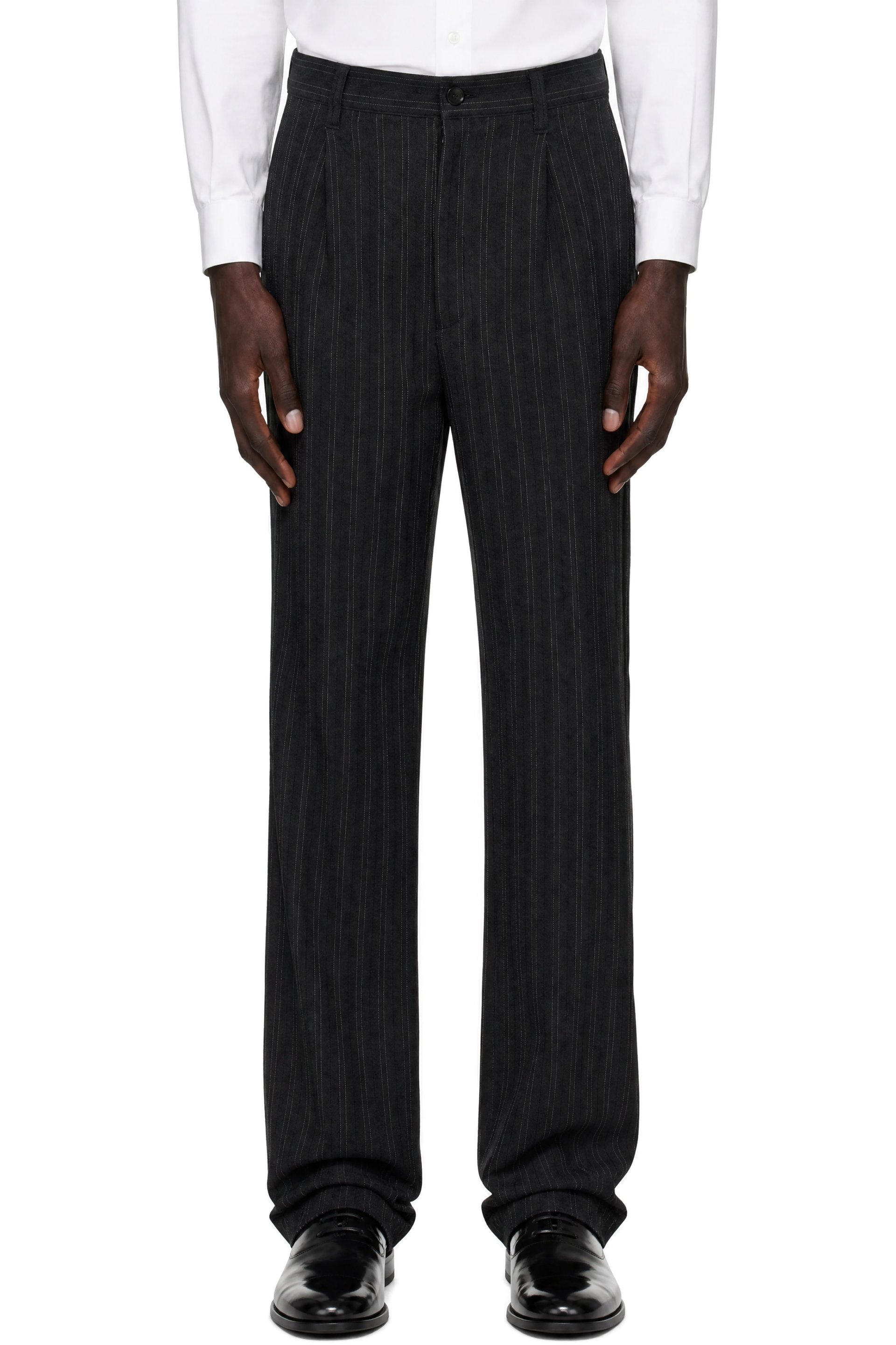 Junya Watanabe - Gray Striped Trousers
