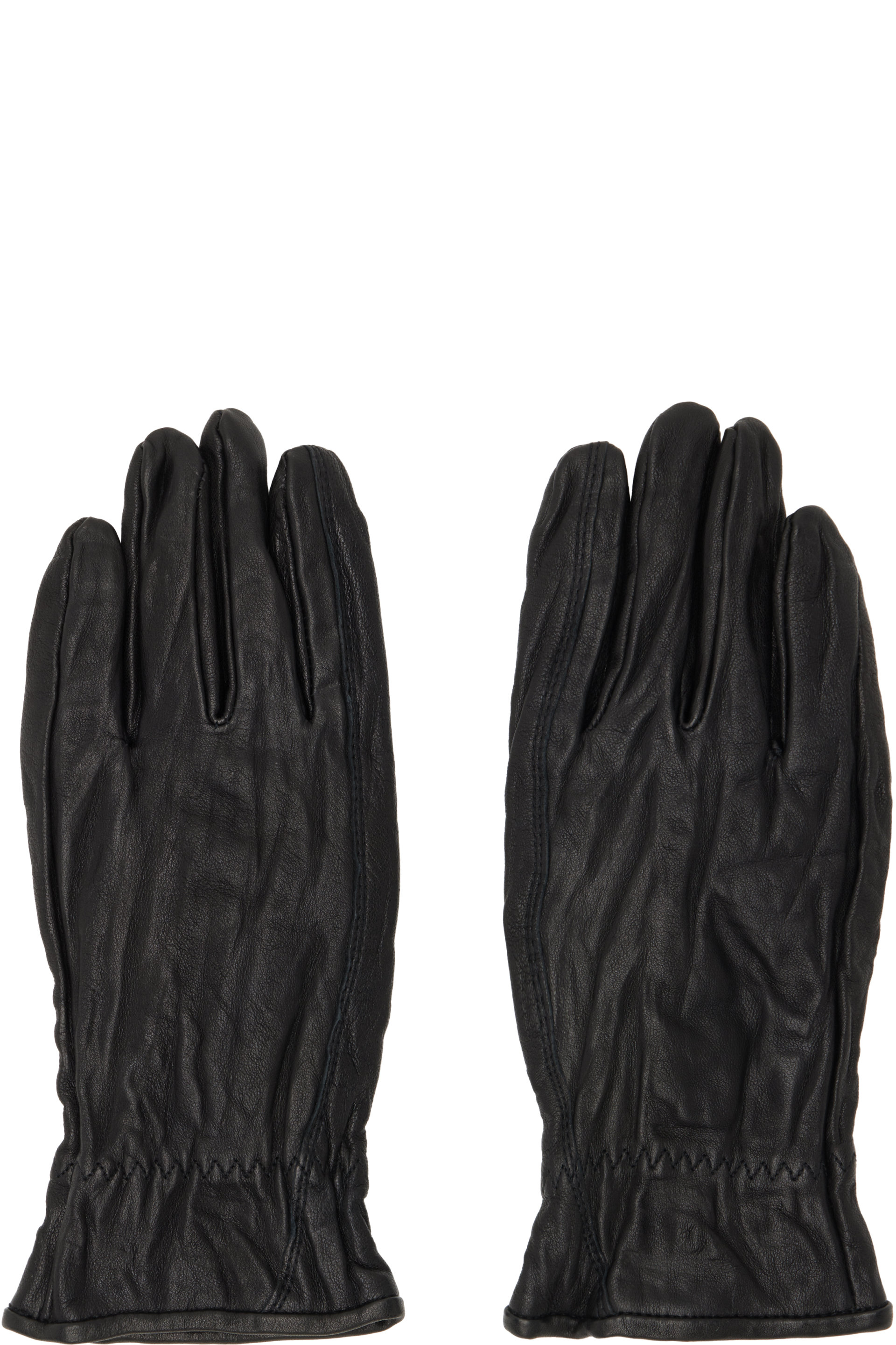 COOR - Black Vegetable Pleated Washed Gloves