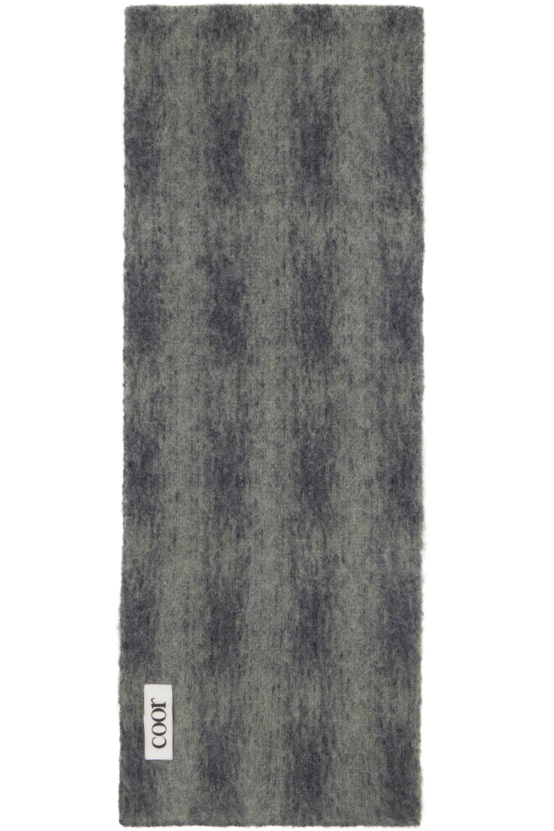 COOR - Gray Merino Wool Gunclub Check Muffler Scarf