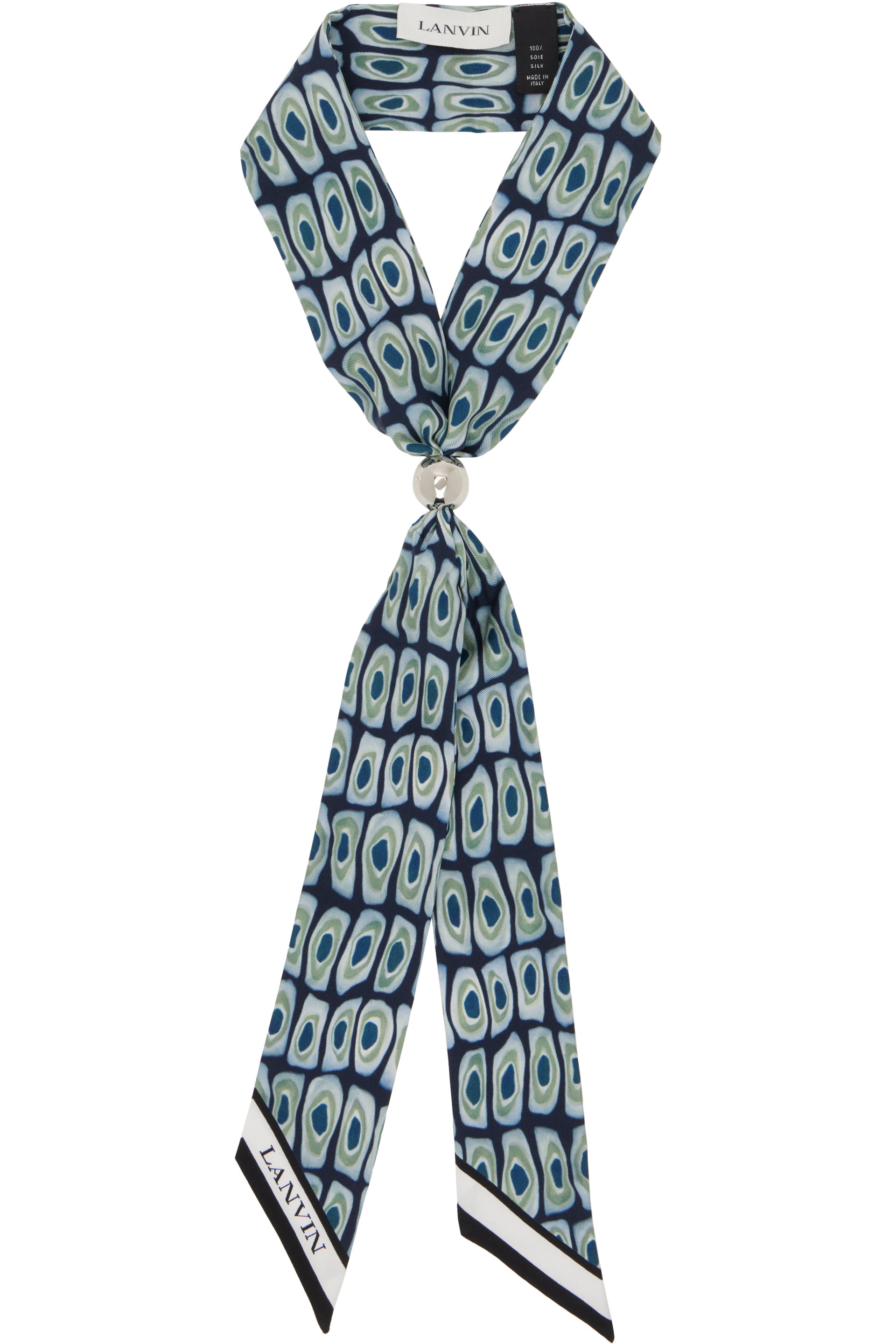 Lanvin - Blue Murano Print Silk Twilly Scarf