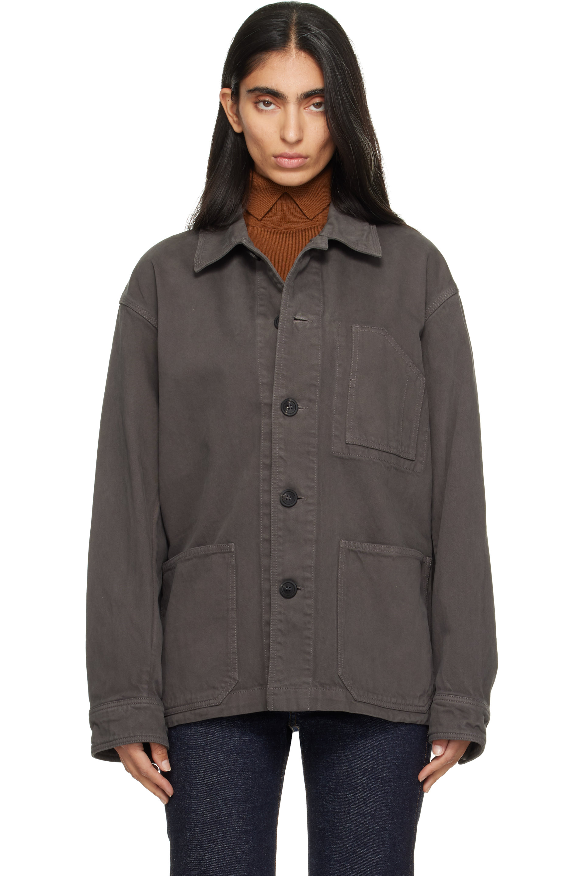 COOR - Gray Dyed Moleskin Chore Jacket