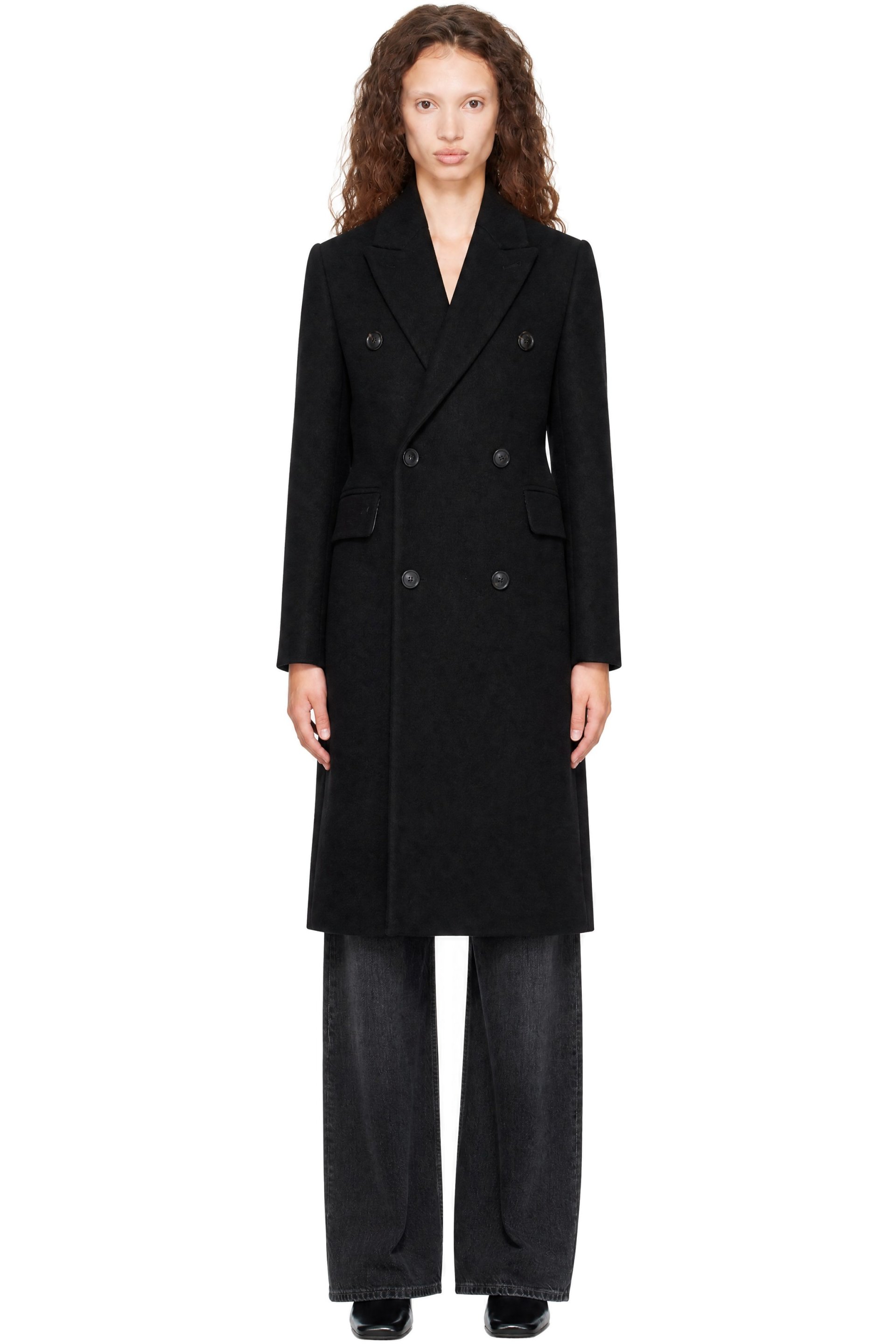 COOR - Black Over Size Double Coat
