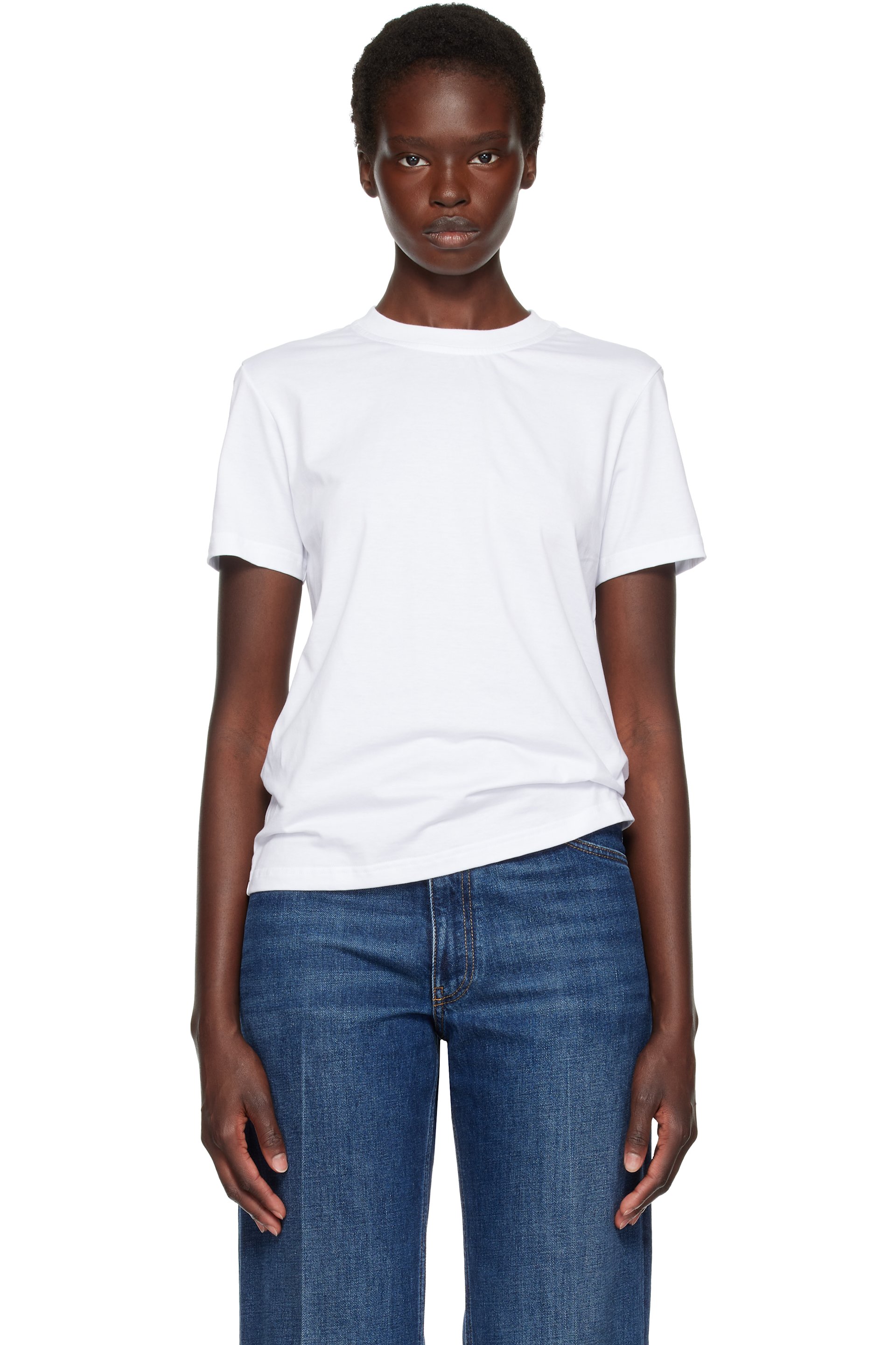 Lanvin - White Cotton Ribbon Detail T-shirt