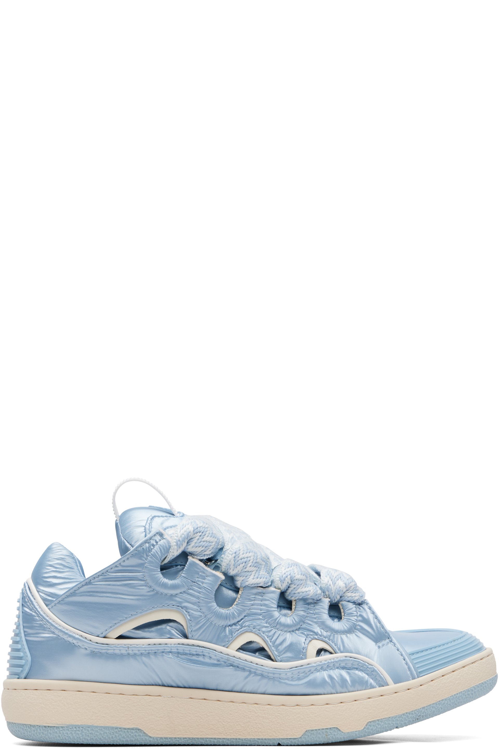 Lanvin - Blue Nylon Curb Sneakers