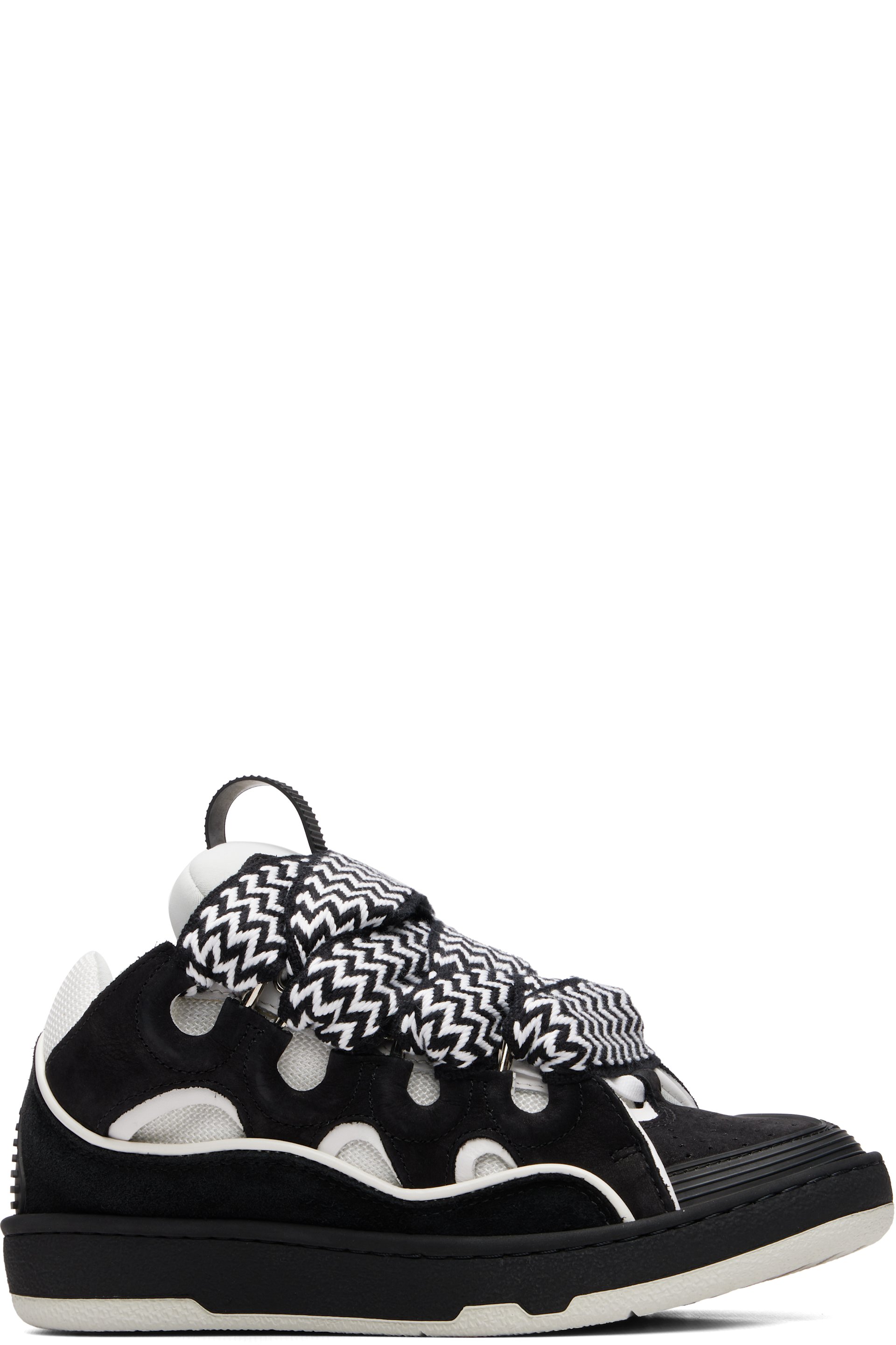 Lanvin - Black & White Bicolor Curb Sneakers