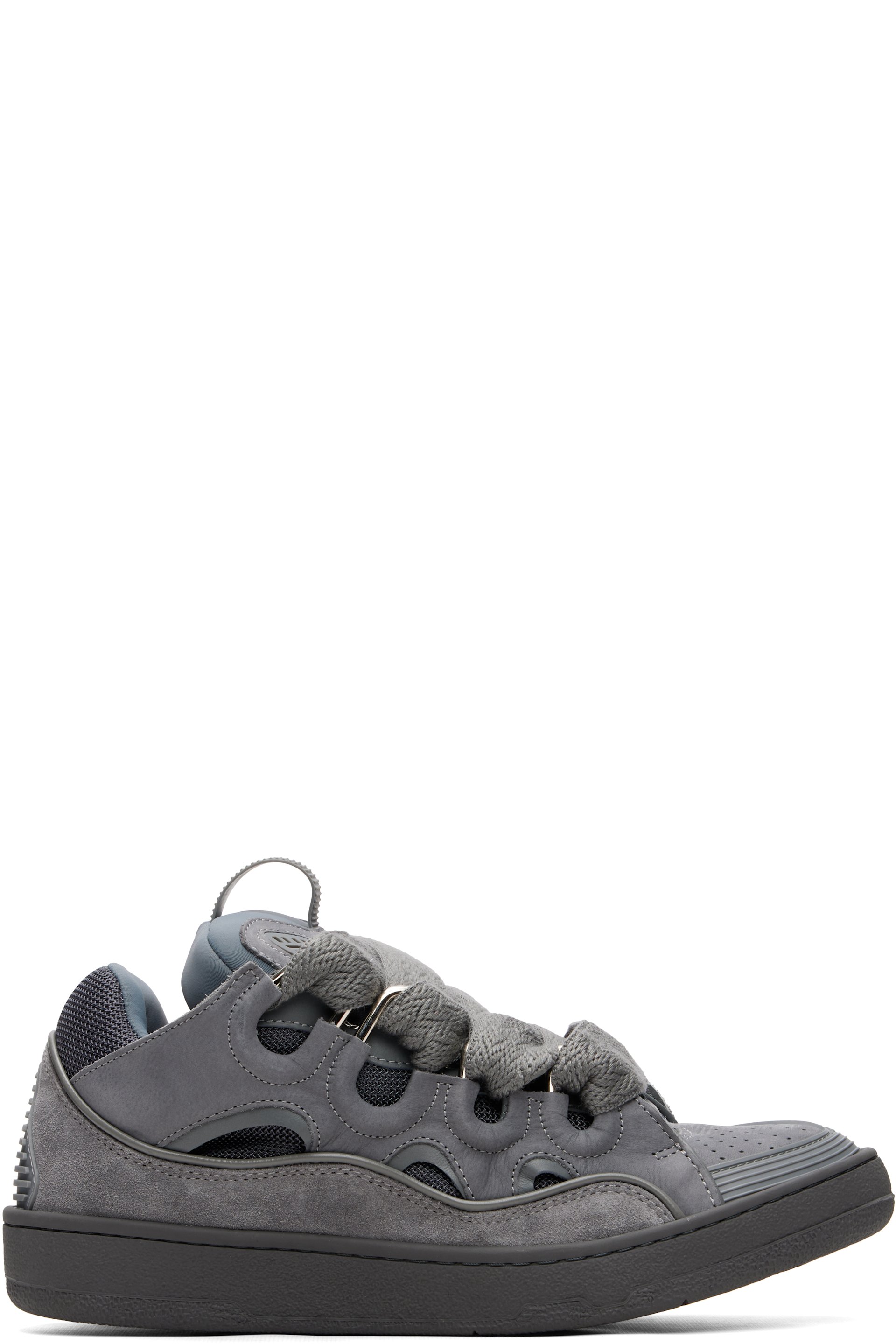 Lanvin - Gray Monocolor Curb Sneakers