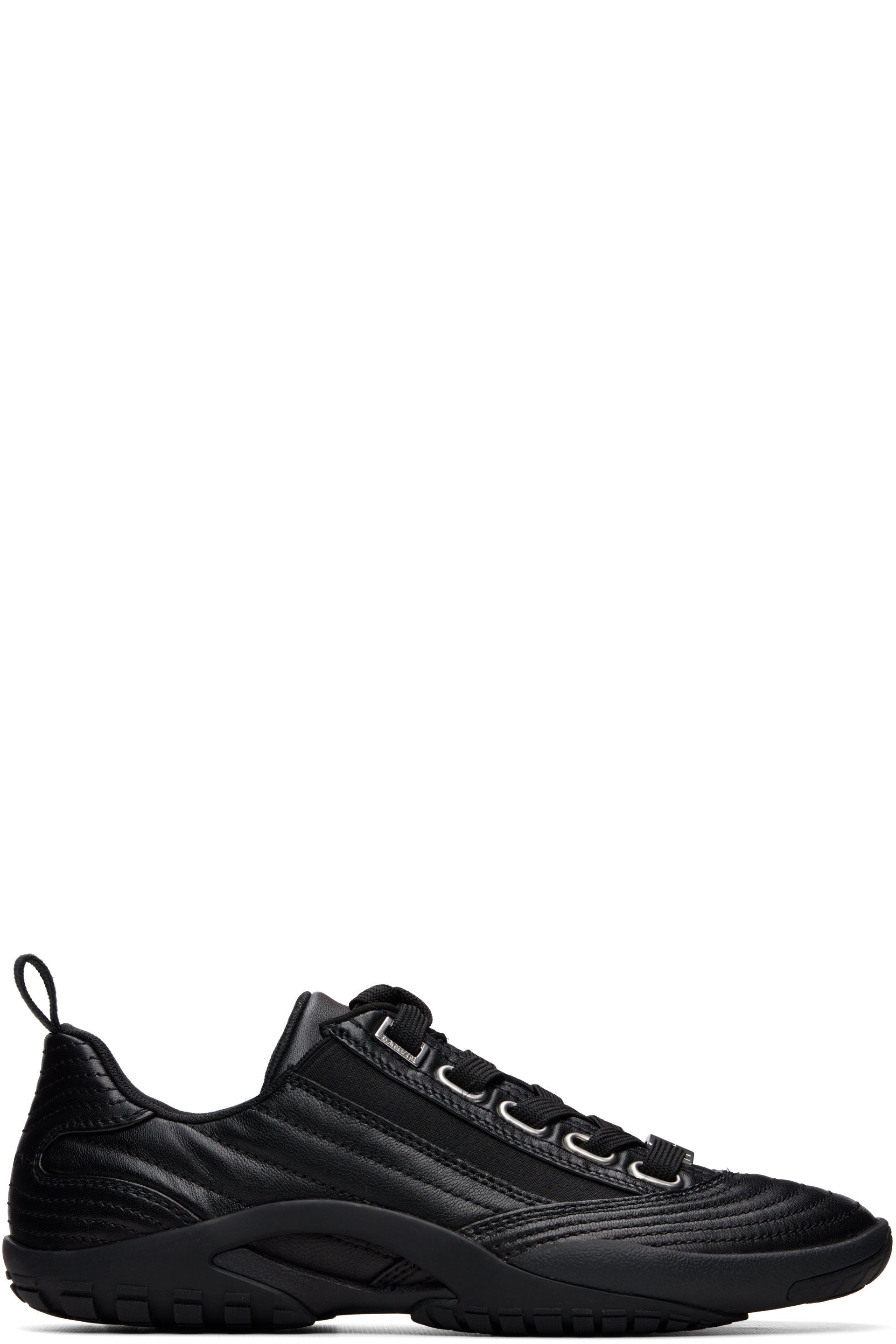Lanvin - Black New Soccer Lace Up Leather Sneakers