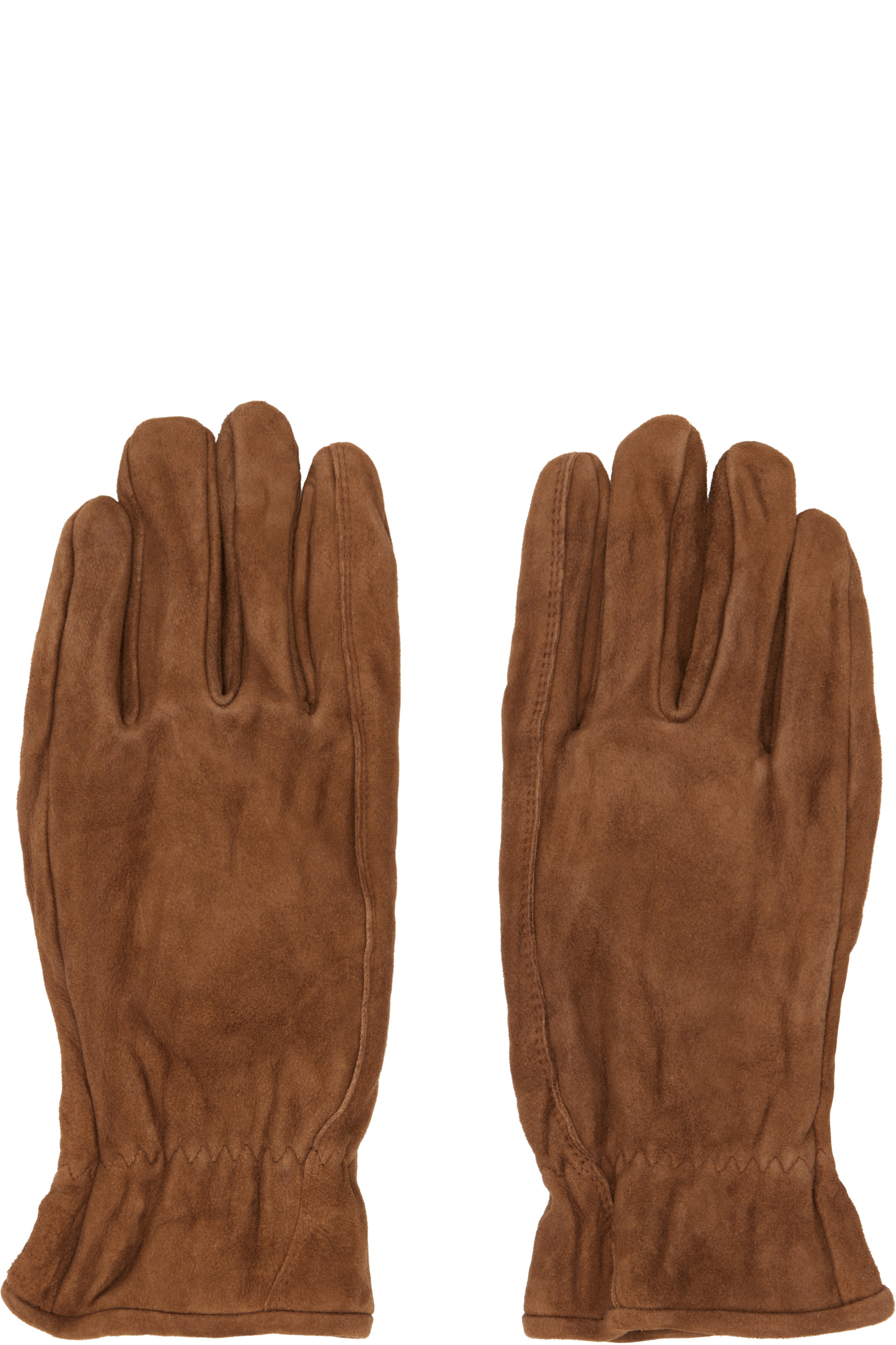 COOR - Brown Goatskin Pleated Washed Gloves