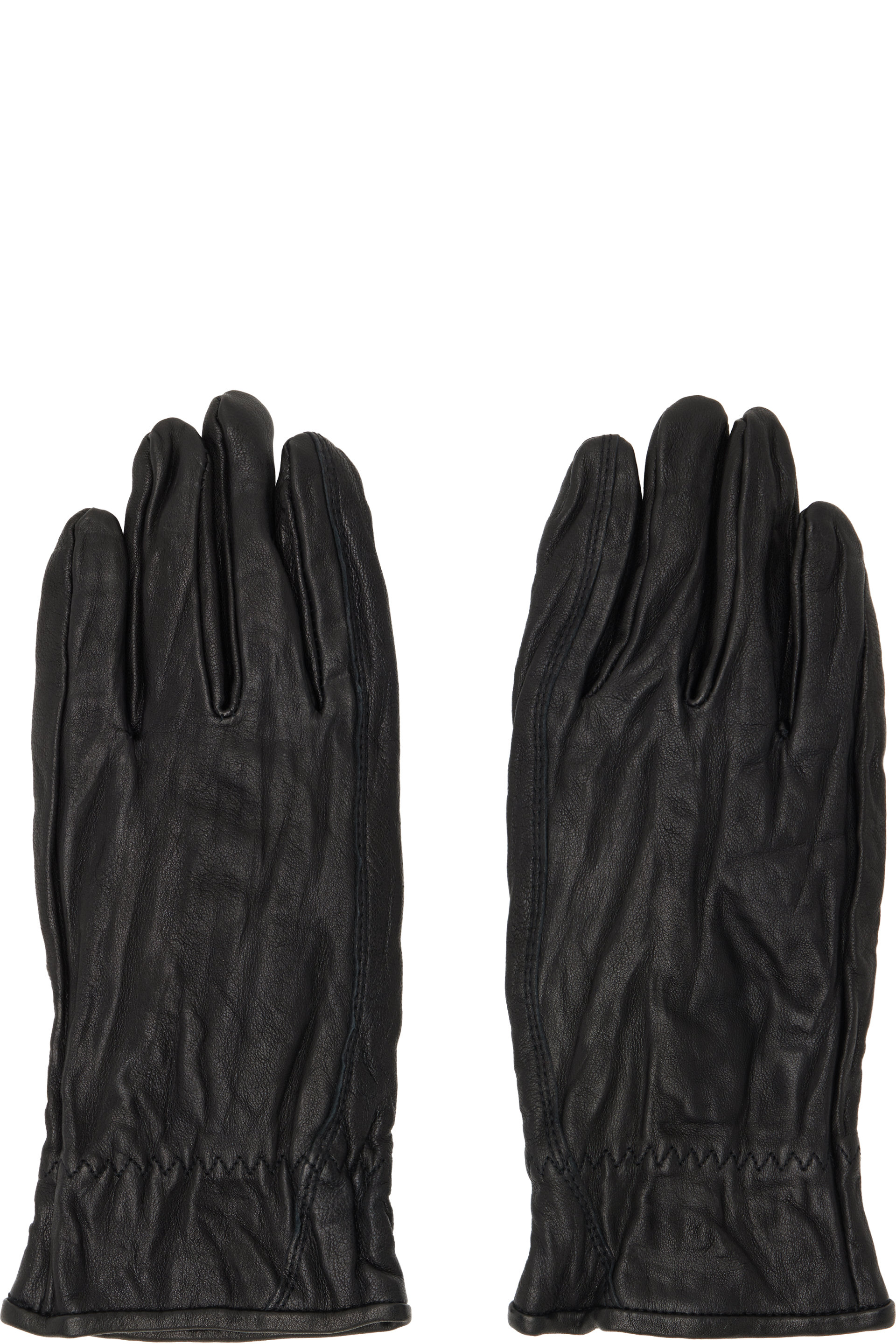 COOR - Black Vegetable Pleated Washed Gloves