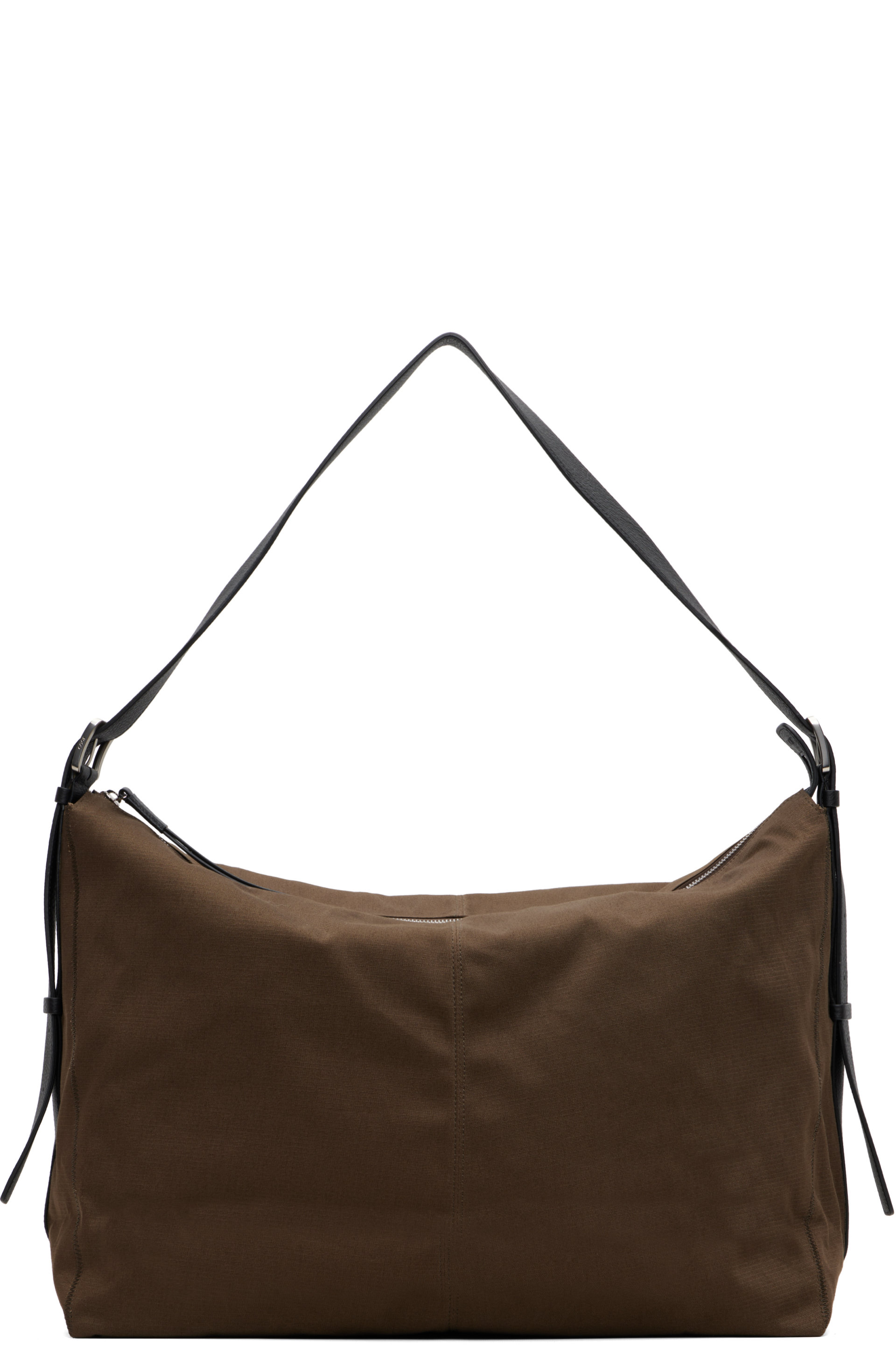COOR - Khaki Leather Trim Crossbody Bag