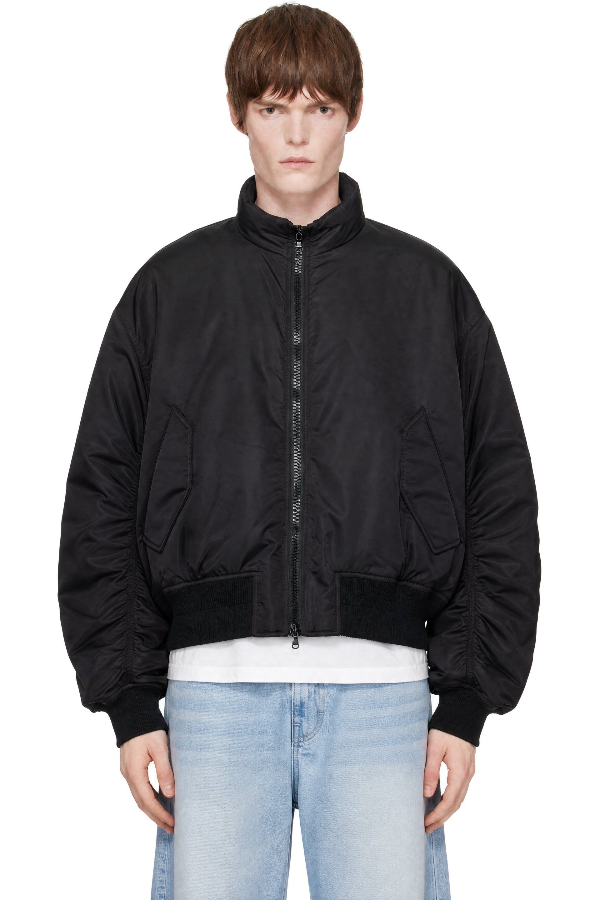COOR - Black Stand Collar Neck Down Jacket