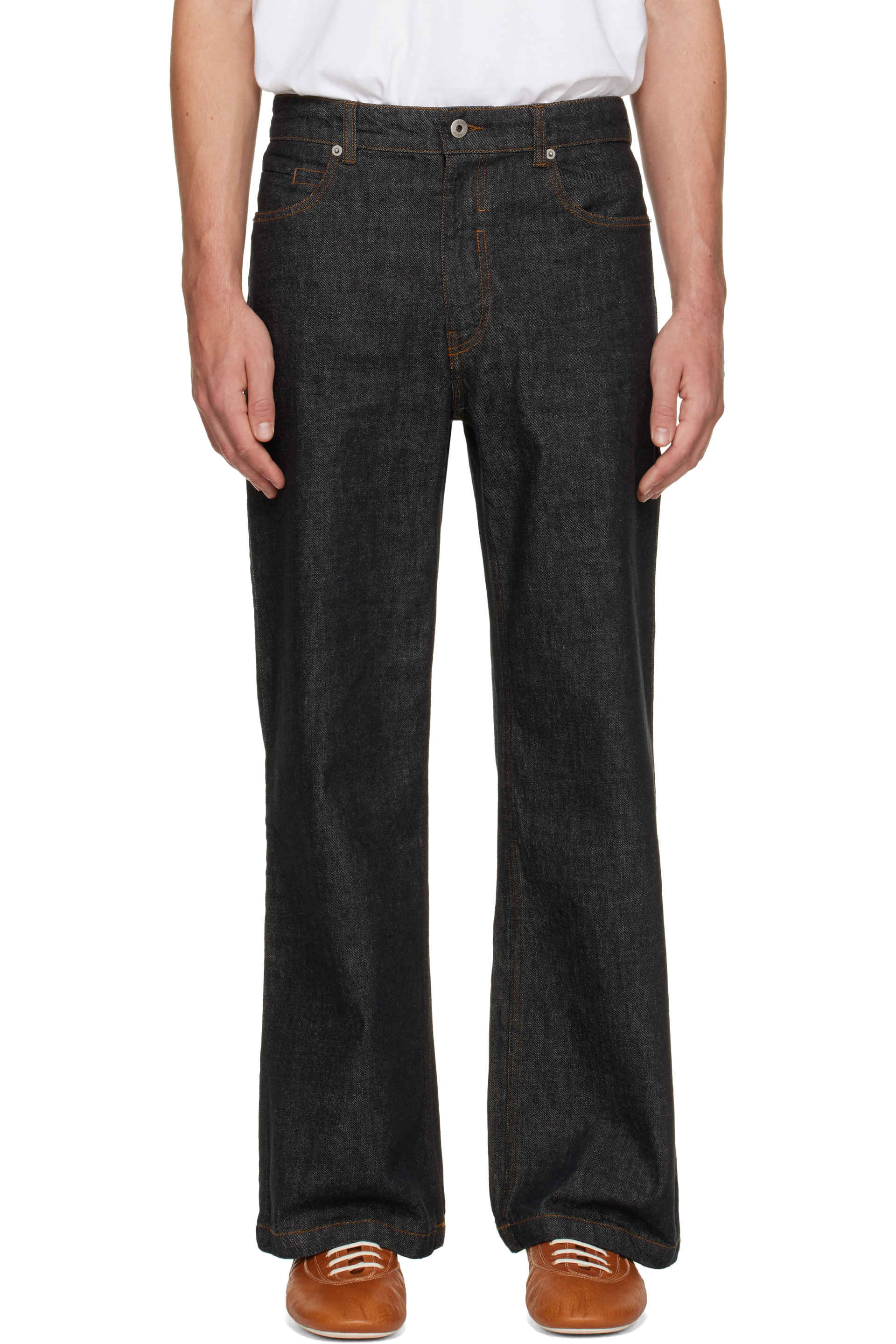 COOR - Navy Rigid Semi Flare Jeans
