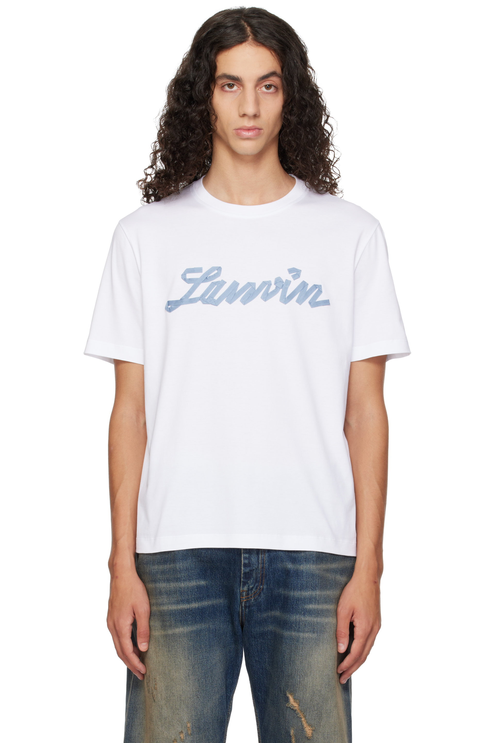 Lanvin - White 'Lanvin' Ribbon T-shirt