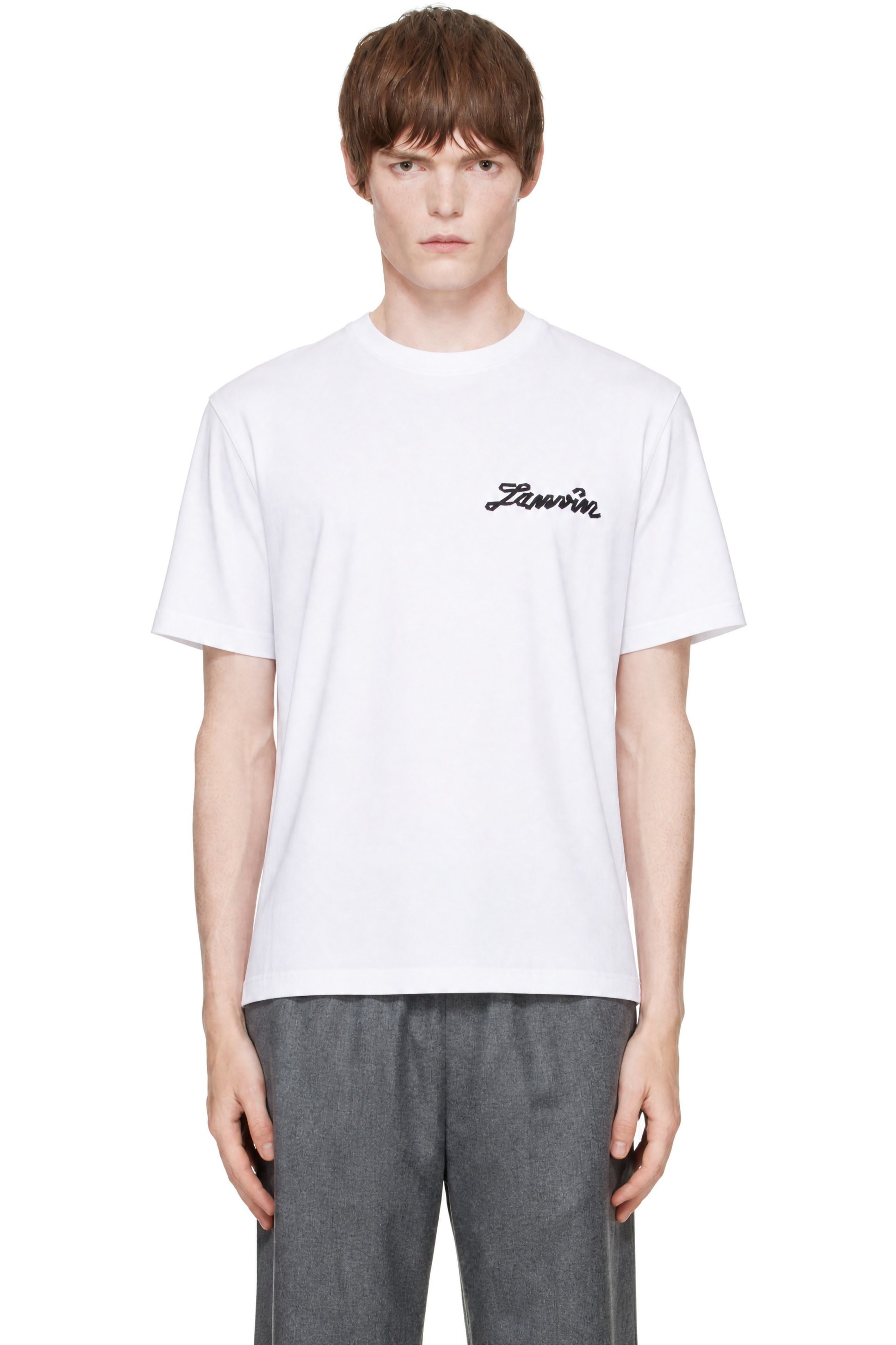 Lanvin - White Small Ribbon Cotton T-shirt