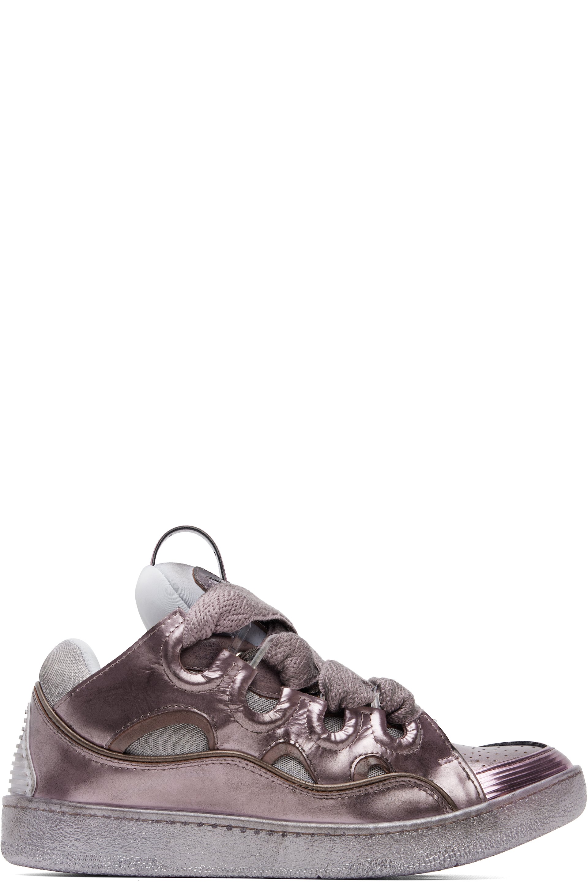 Lanvin - Purple Curb Metallic Technical Fabric Sneakers