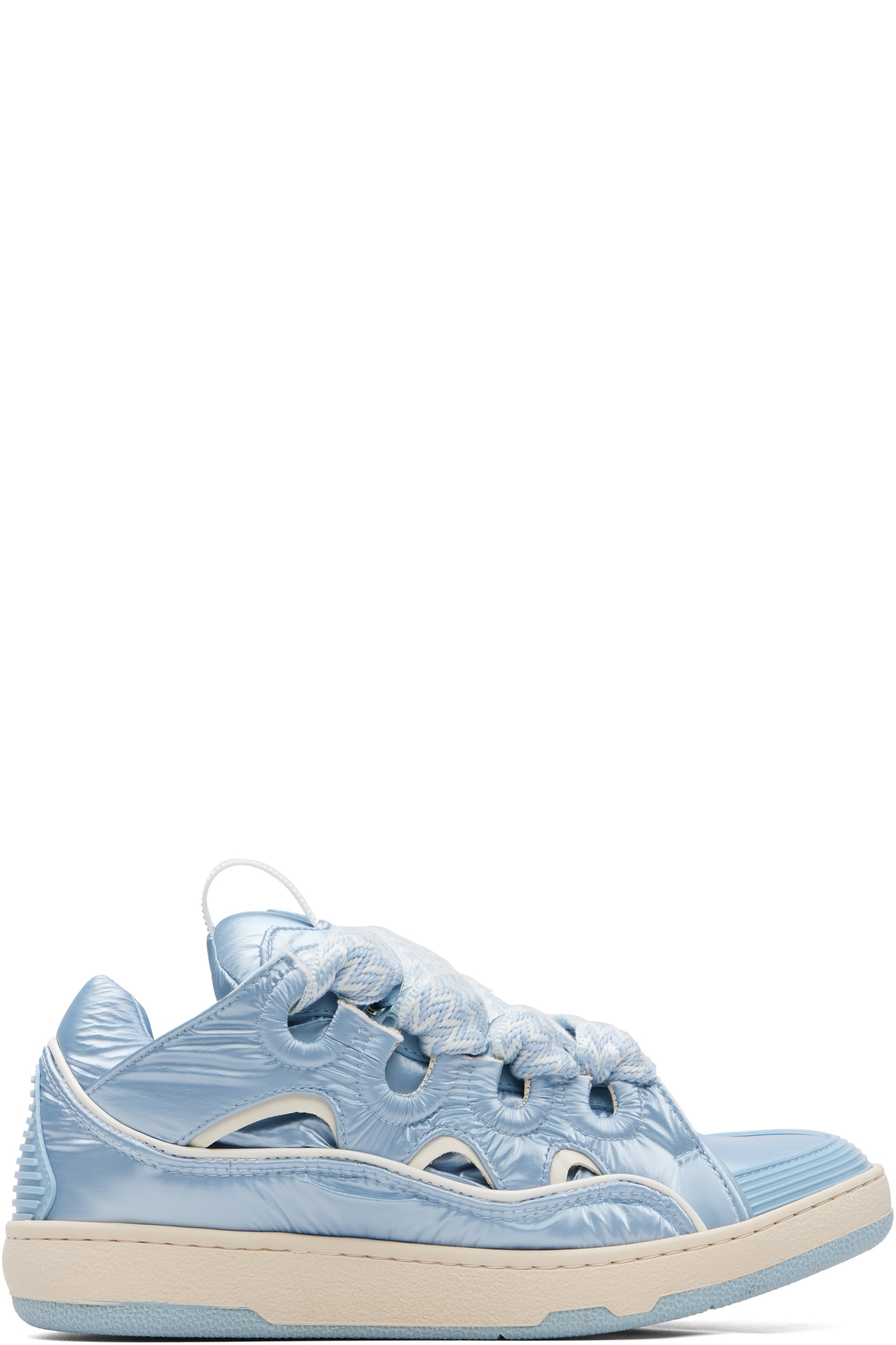 Lanvin - Blue Nylon Curb Sneakers