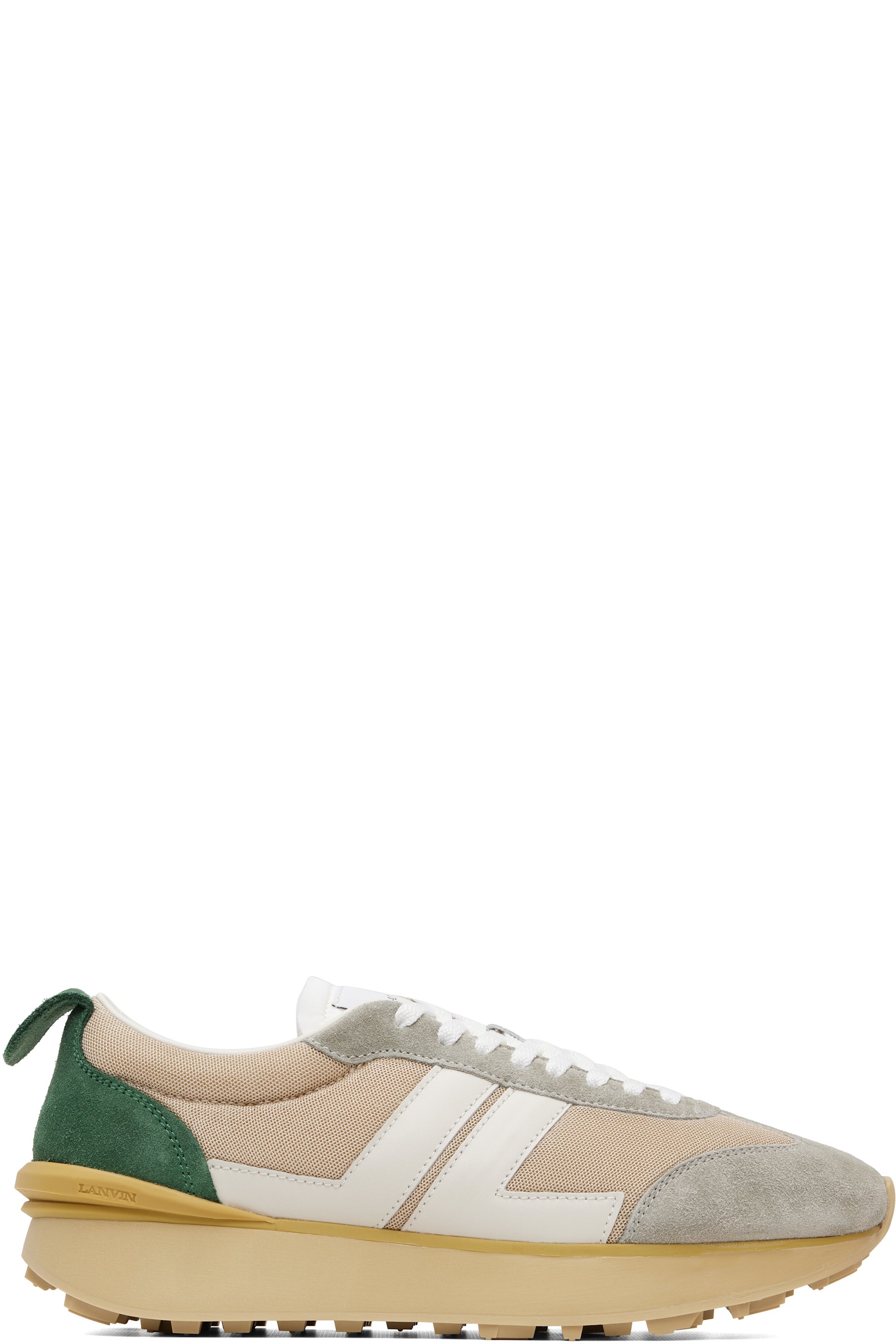 Lanvin - Beige Bumpr Mesh Sneakers