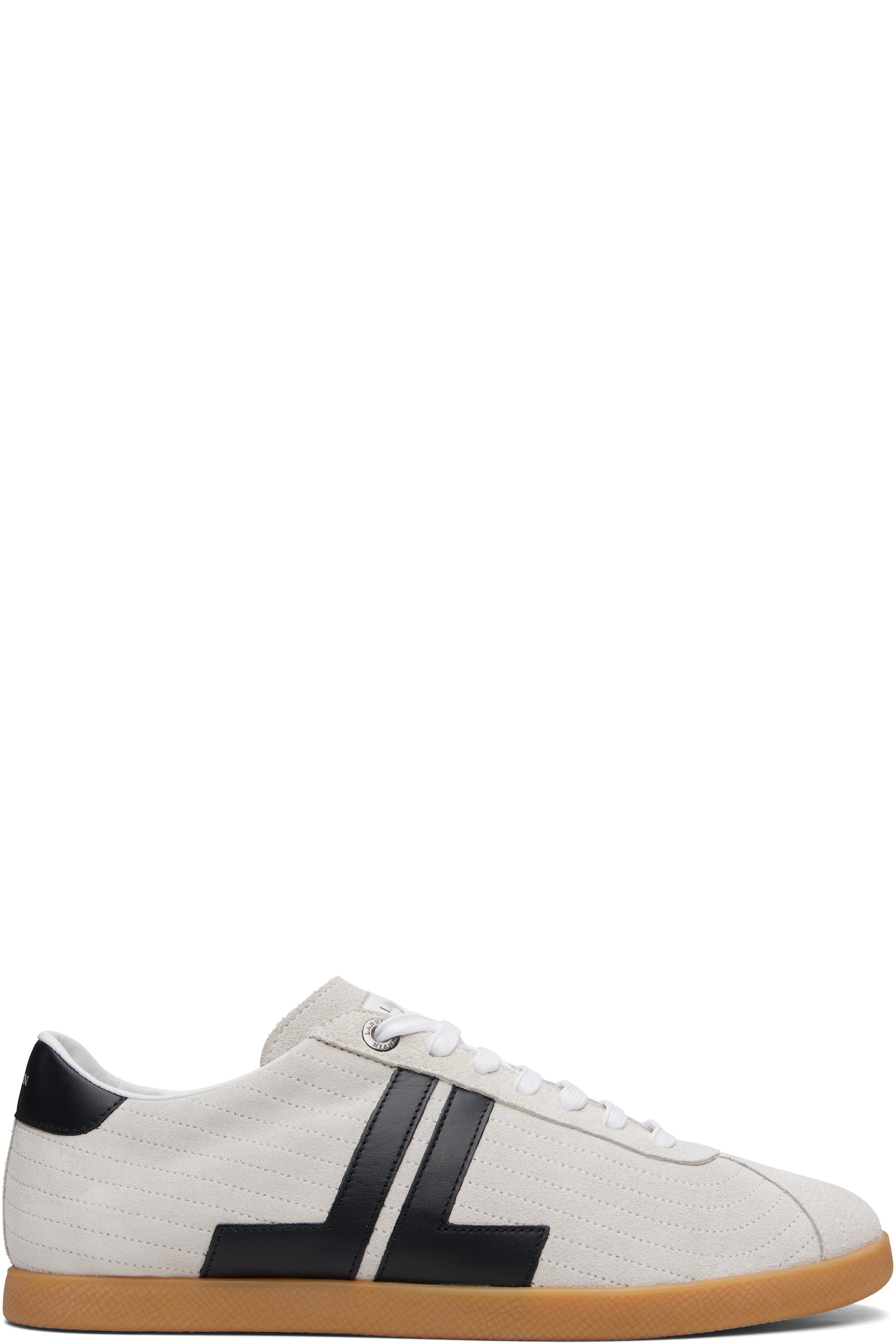 Lanvin - Off-White & Black Glen 2.0 Leather Sneakers