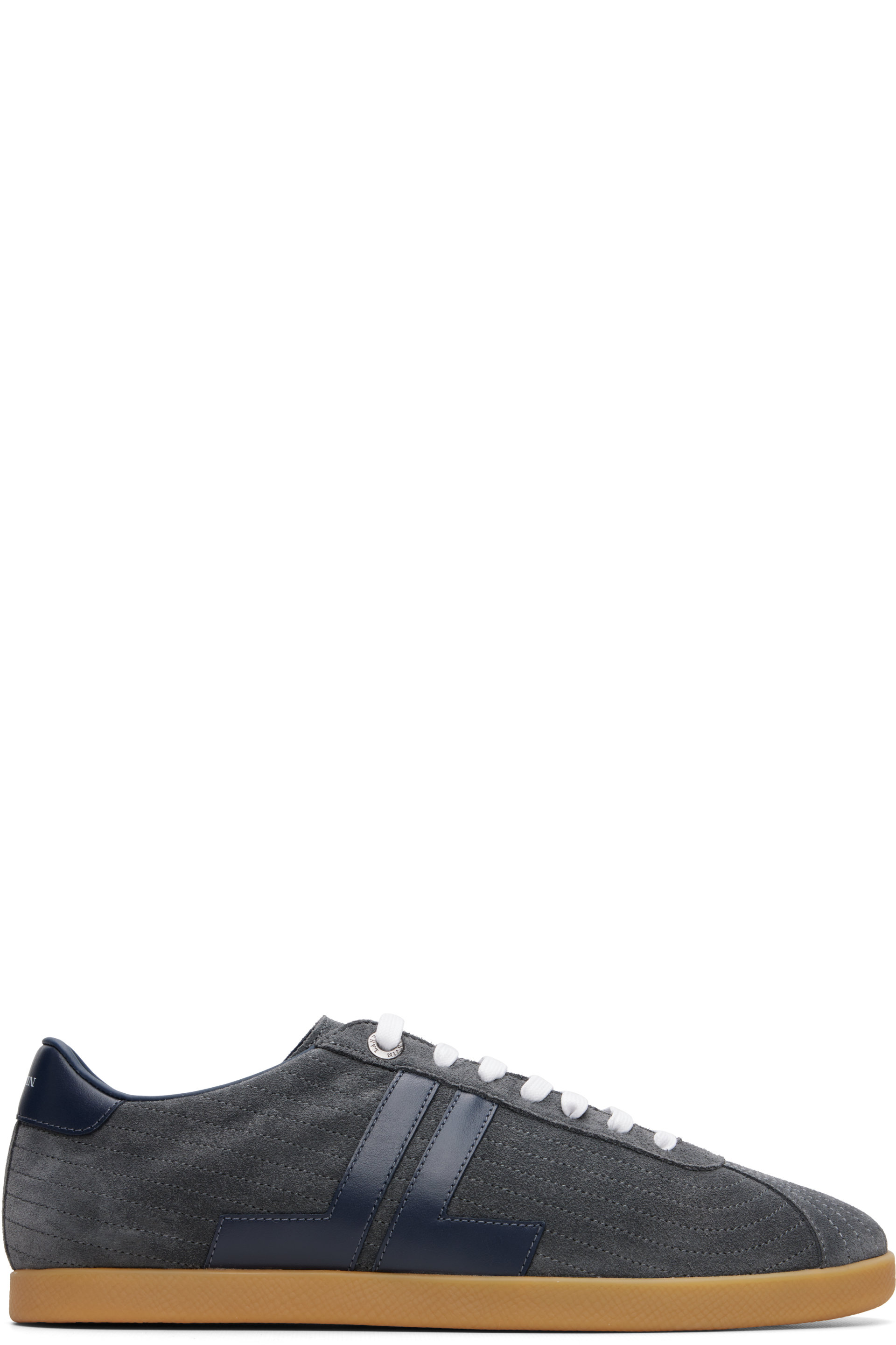 Lanvin - Gray Glen Full Leather Sneakers