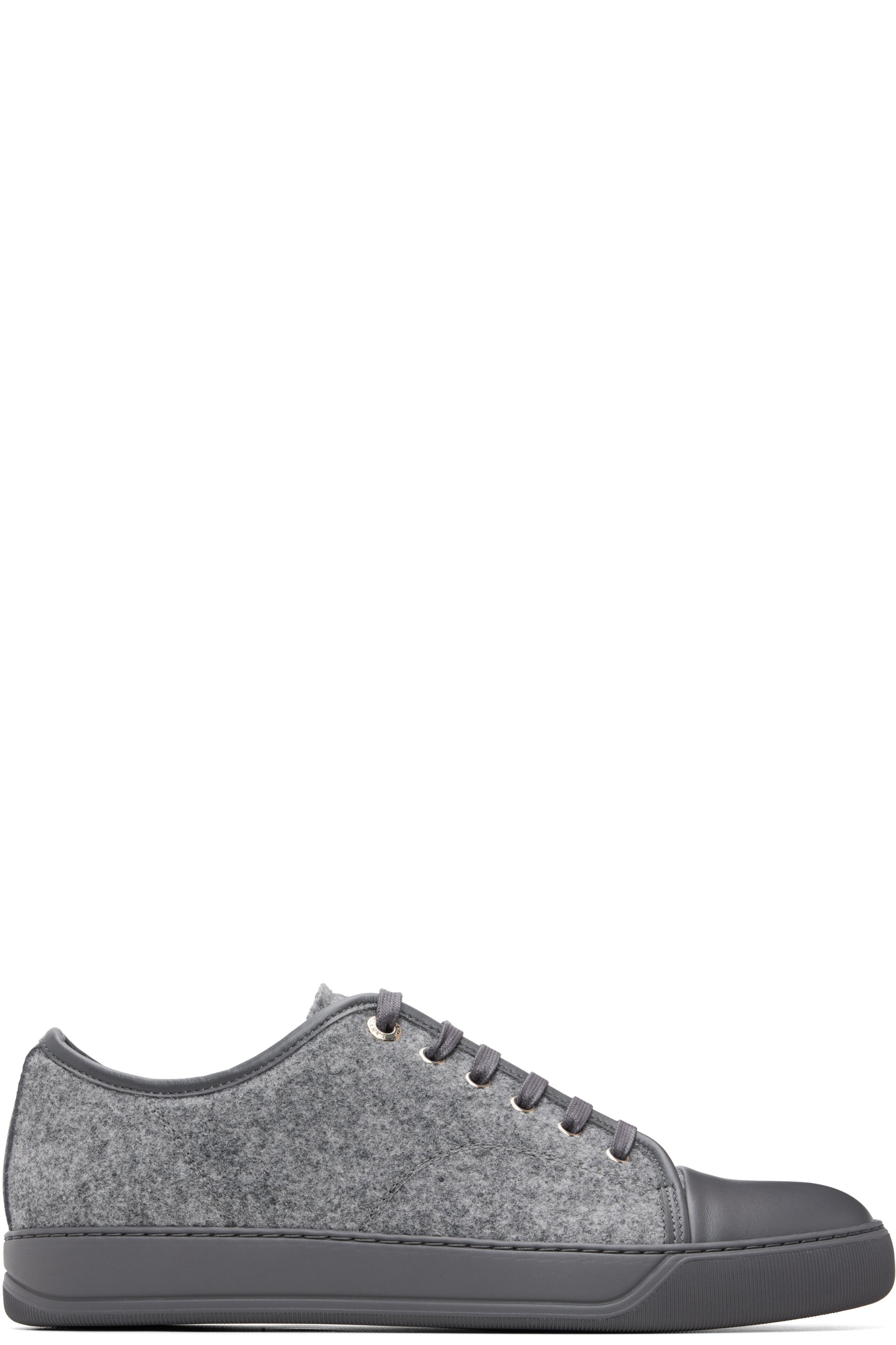 Lanvin - Gray DBB1 Felt & Nappa Leather Sneakers