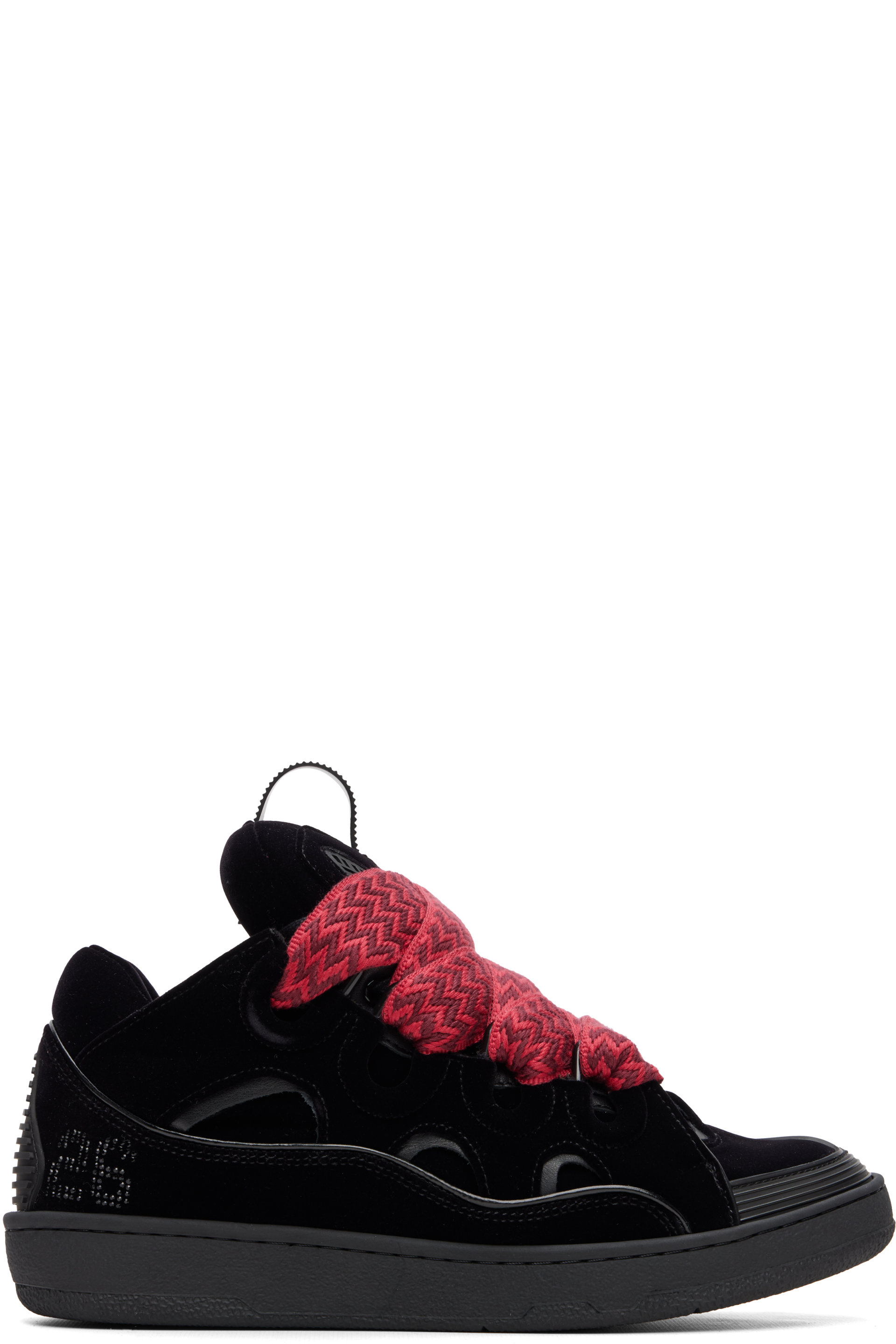Lanvin - Black Curb Velvet Sneakers