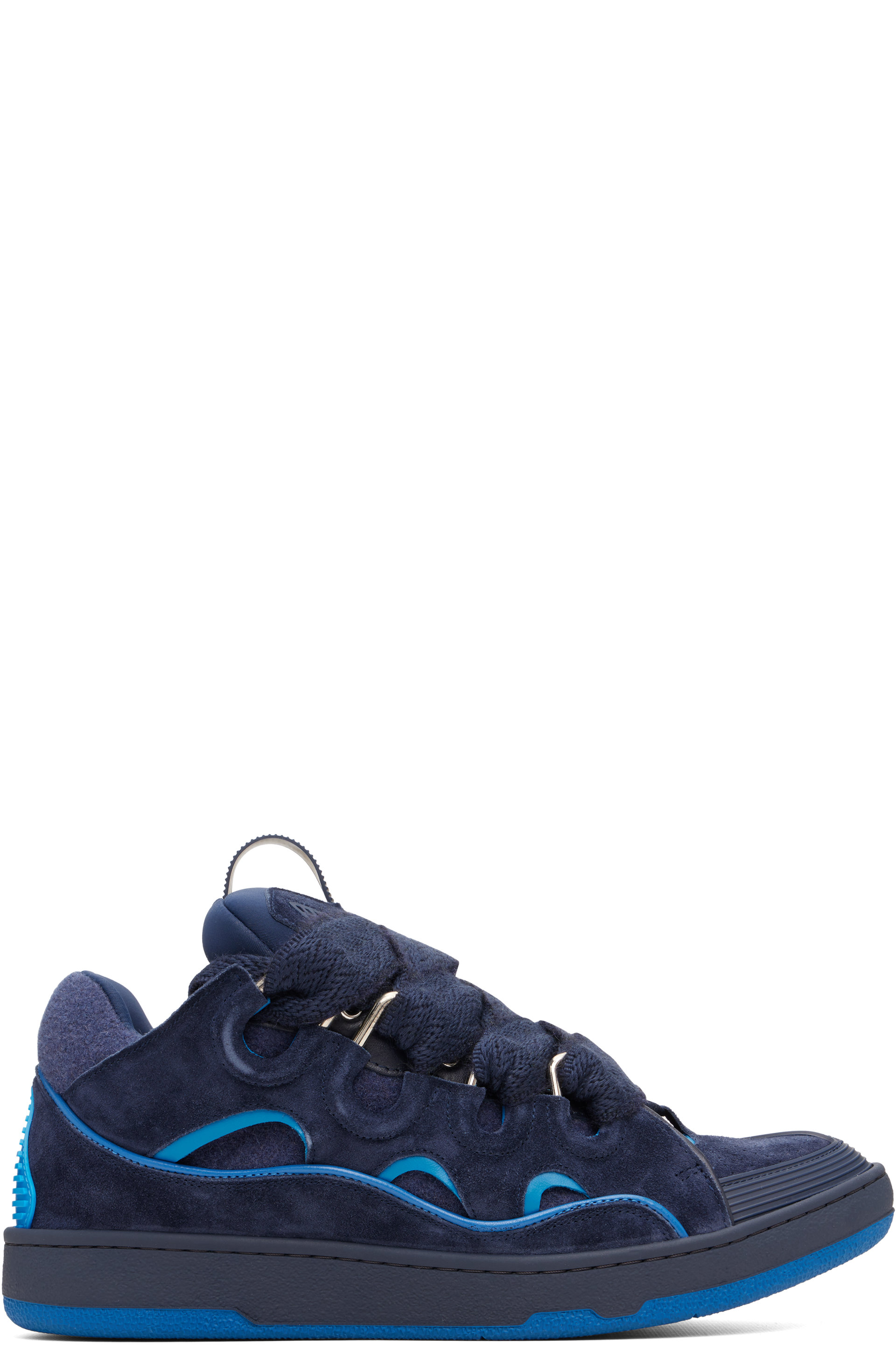Lanvin - 海军蓝 Curb Felt 运动鞋