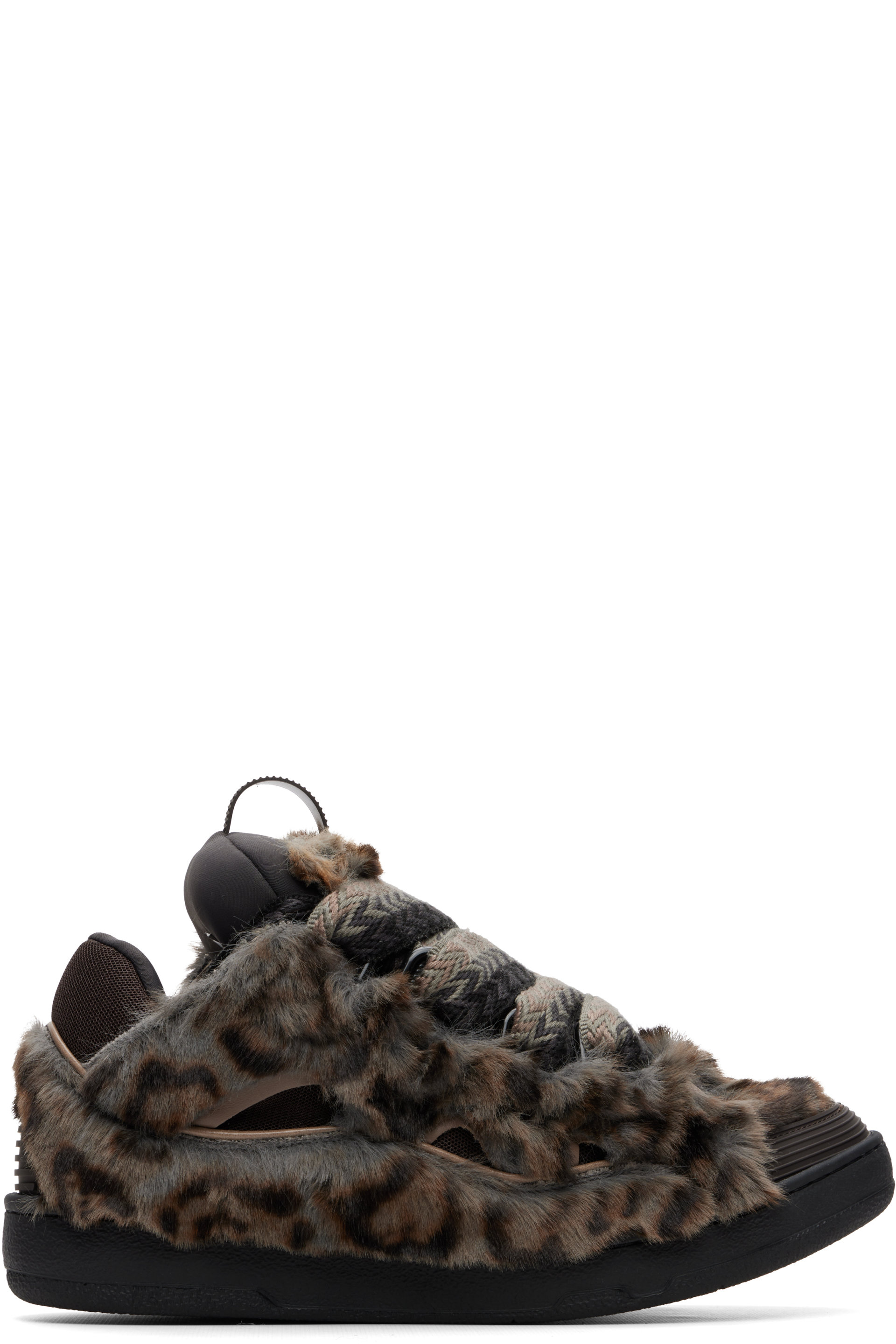 Lanvin - Gray Curb Faux Fur Sneakers