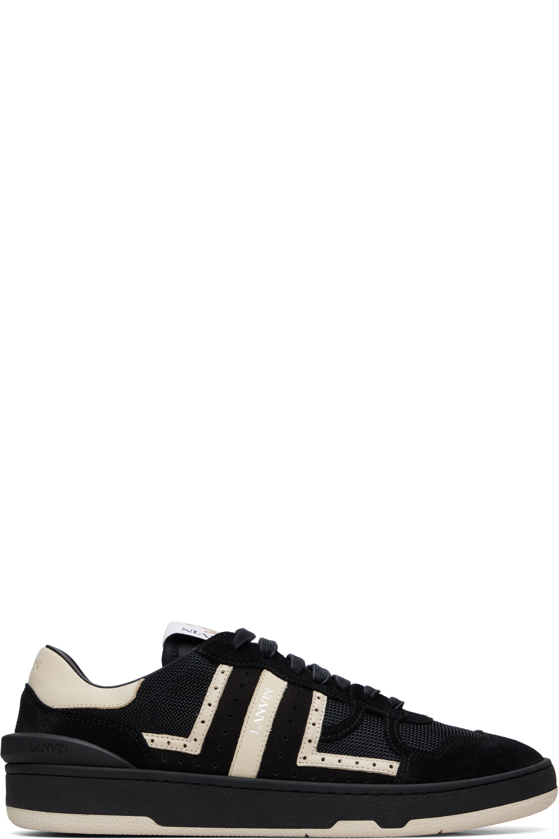 Lanvin - Black Clay Perforated Sneakers