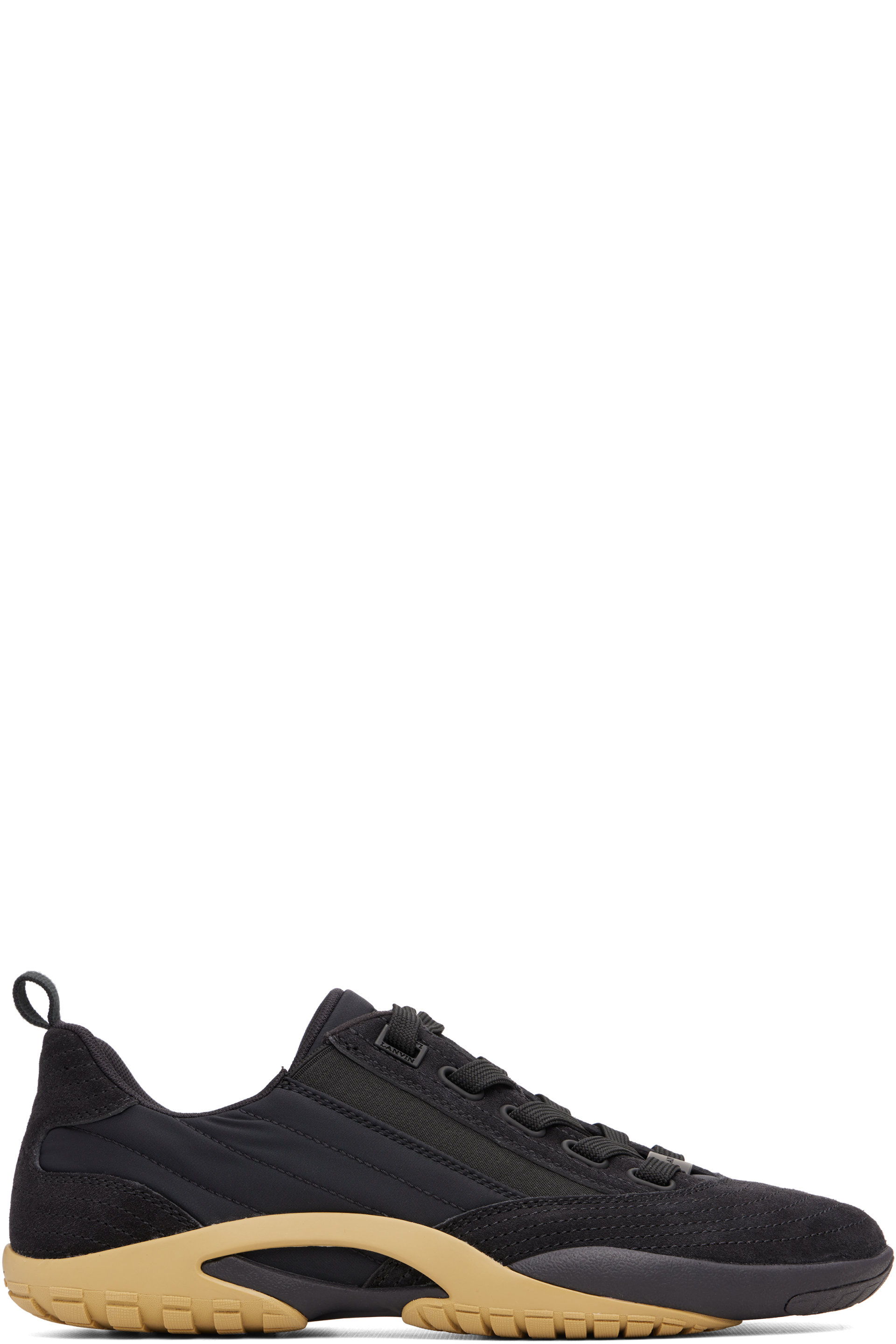 Lanvin - 黑色 New Lace Up Leather 运动鞋