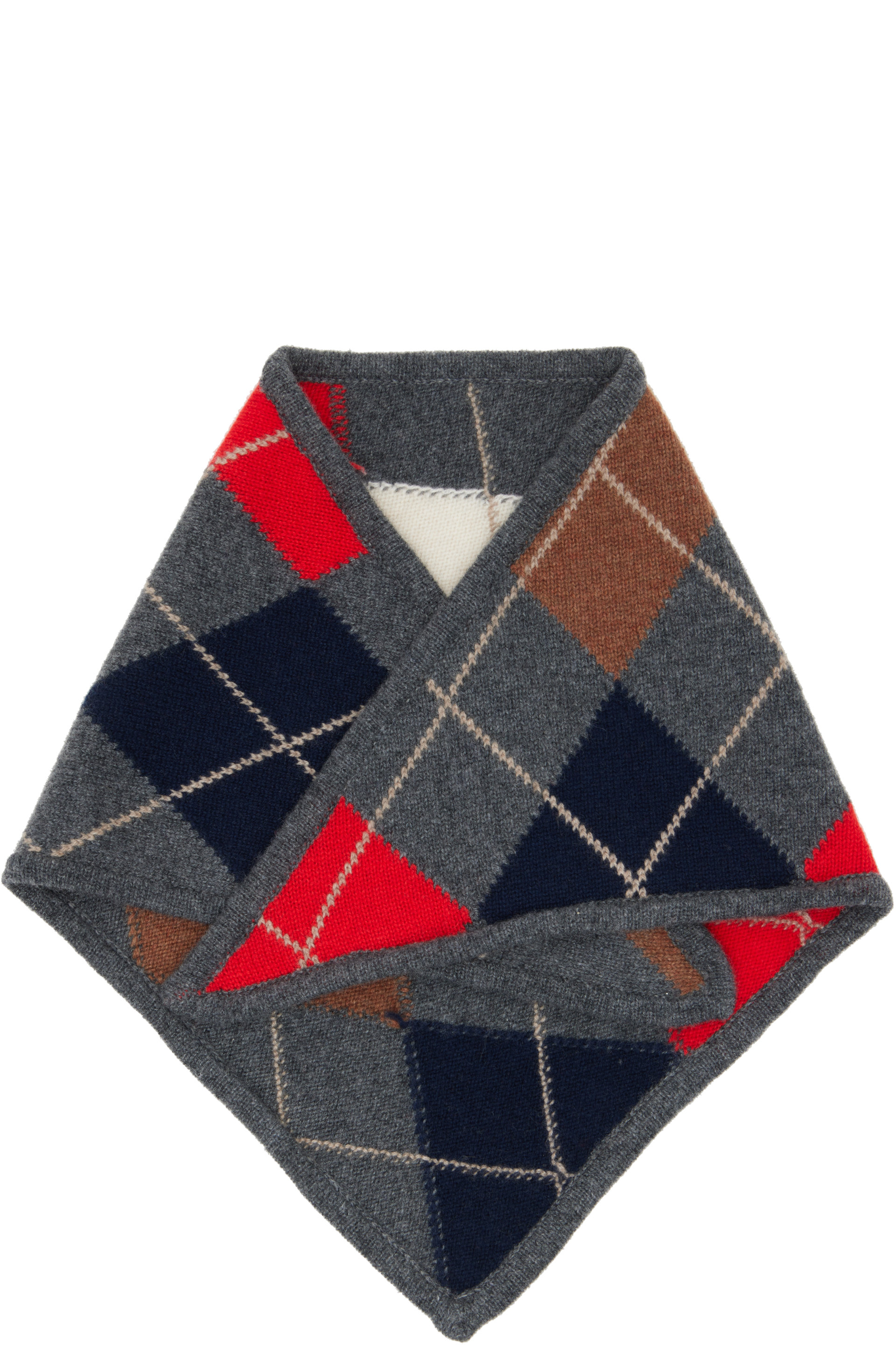 &Daughter - Gray Argyle Foulard Scarf