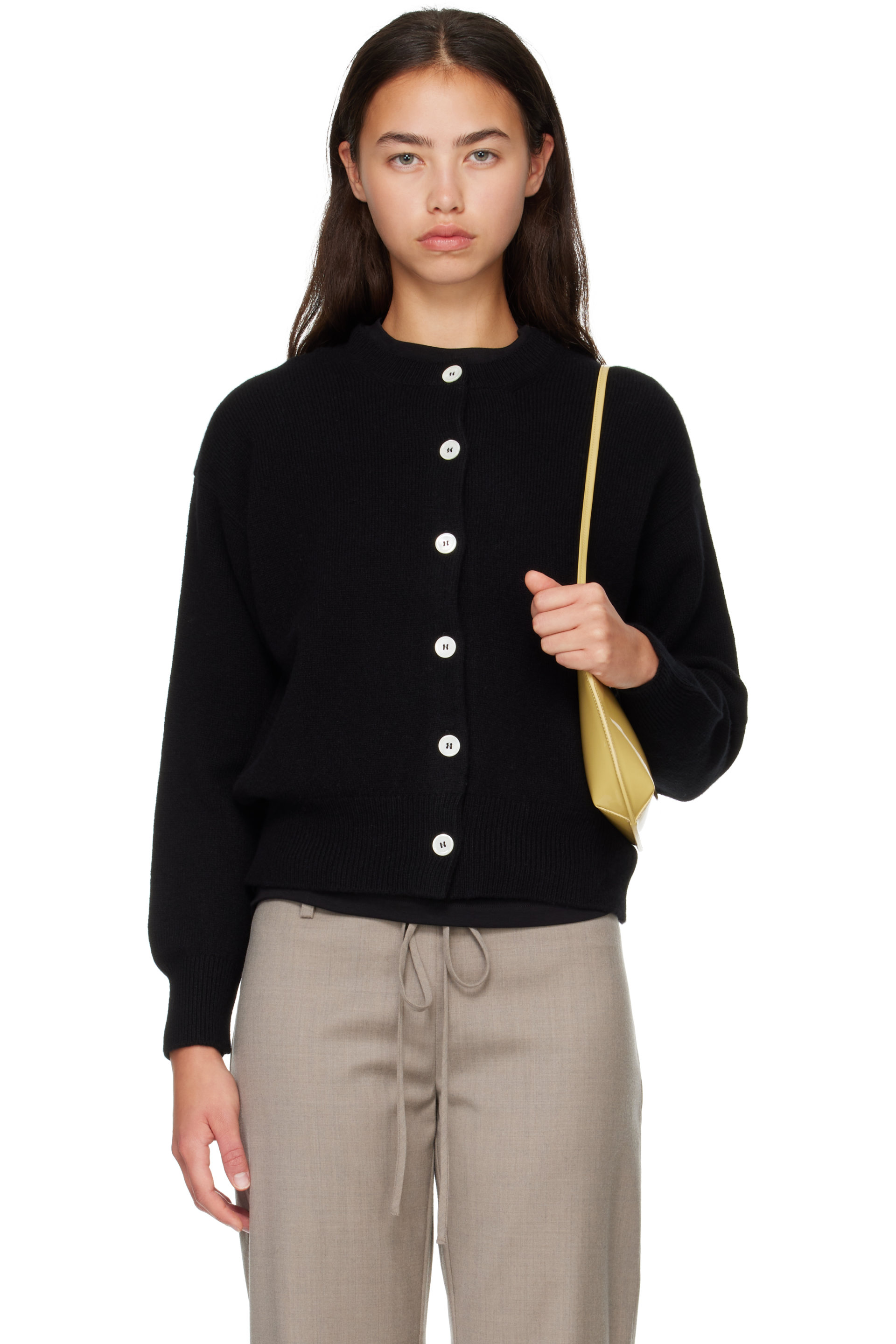 &Daughter - Black Ada Crewneck Cardigan