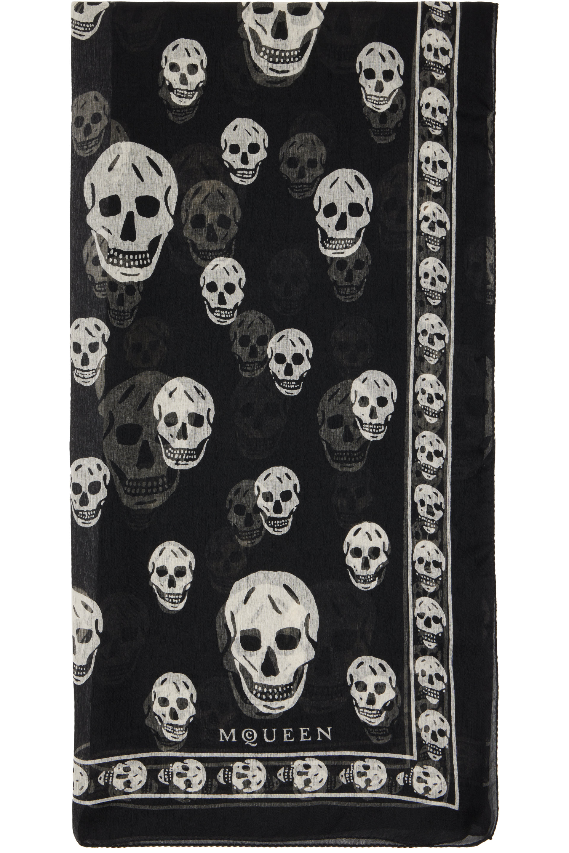 McQueen - Black Skull Bandana