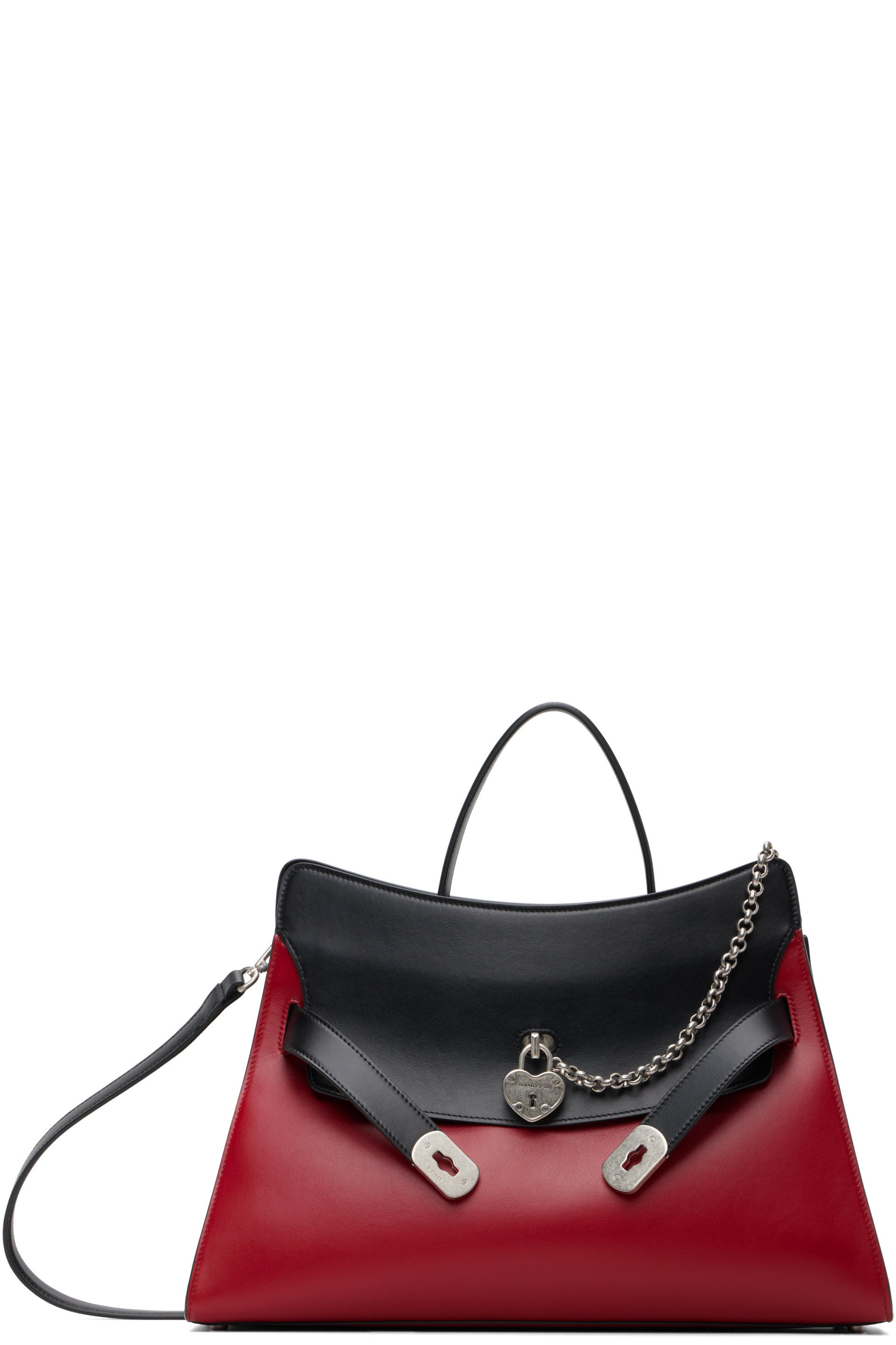 McQueen - Red & Black Locke Bag