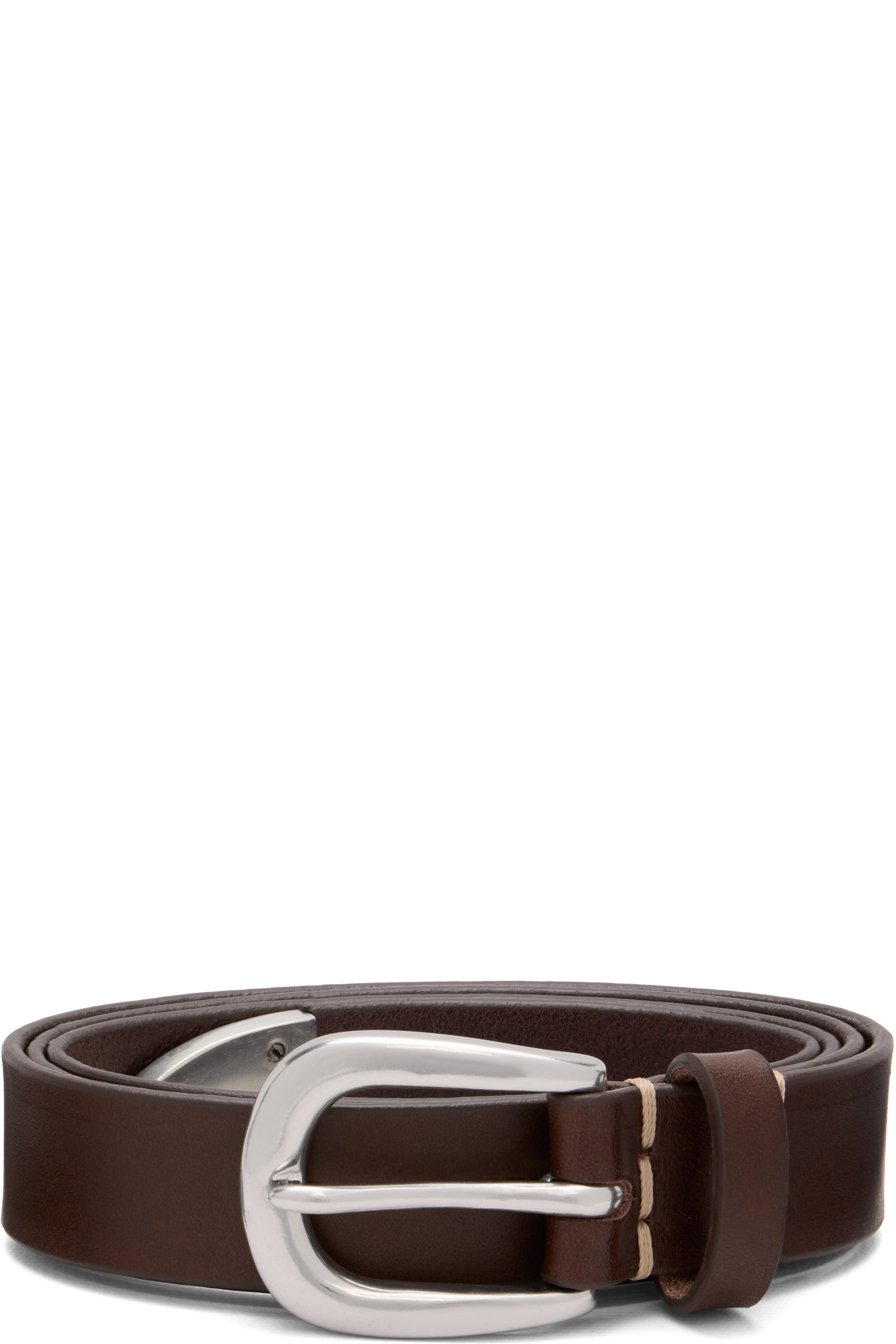 Paul Smith - Ceinture mince brune en cuir
