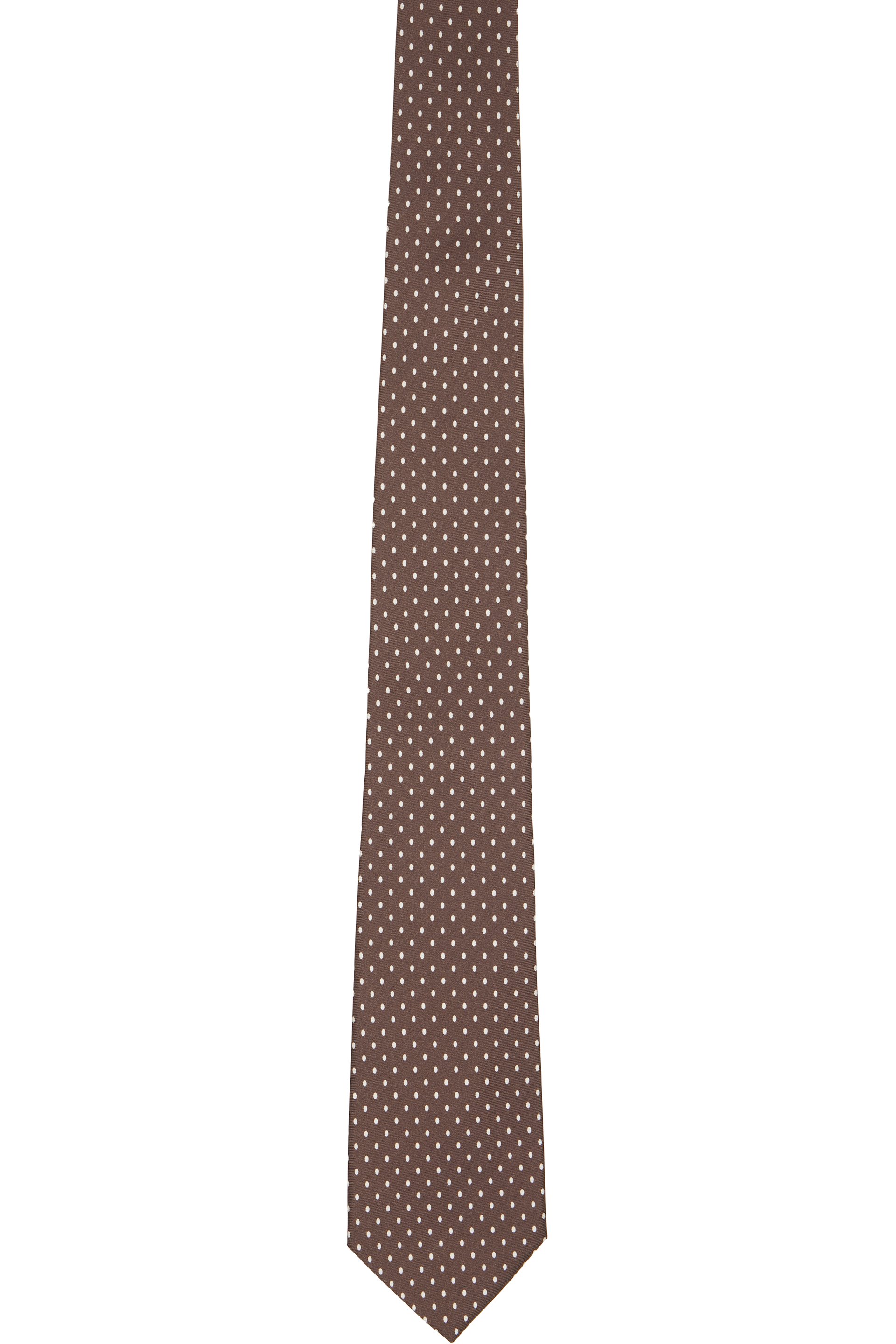 Paul Smith - Brown Silk Pin Dot Tie