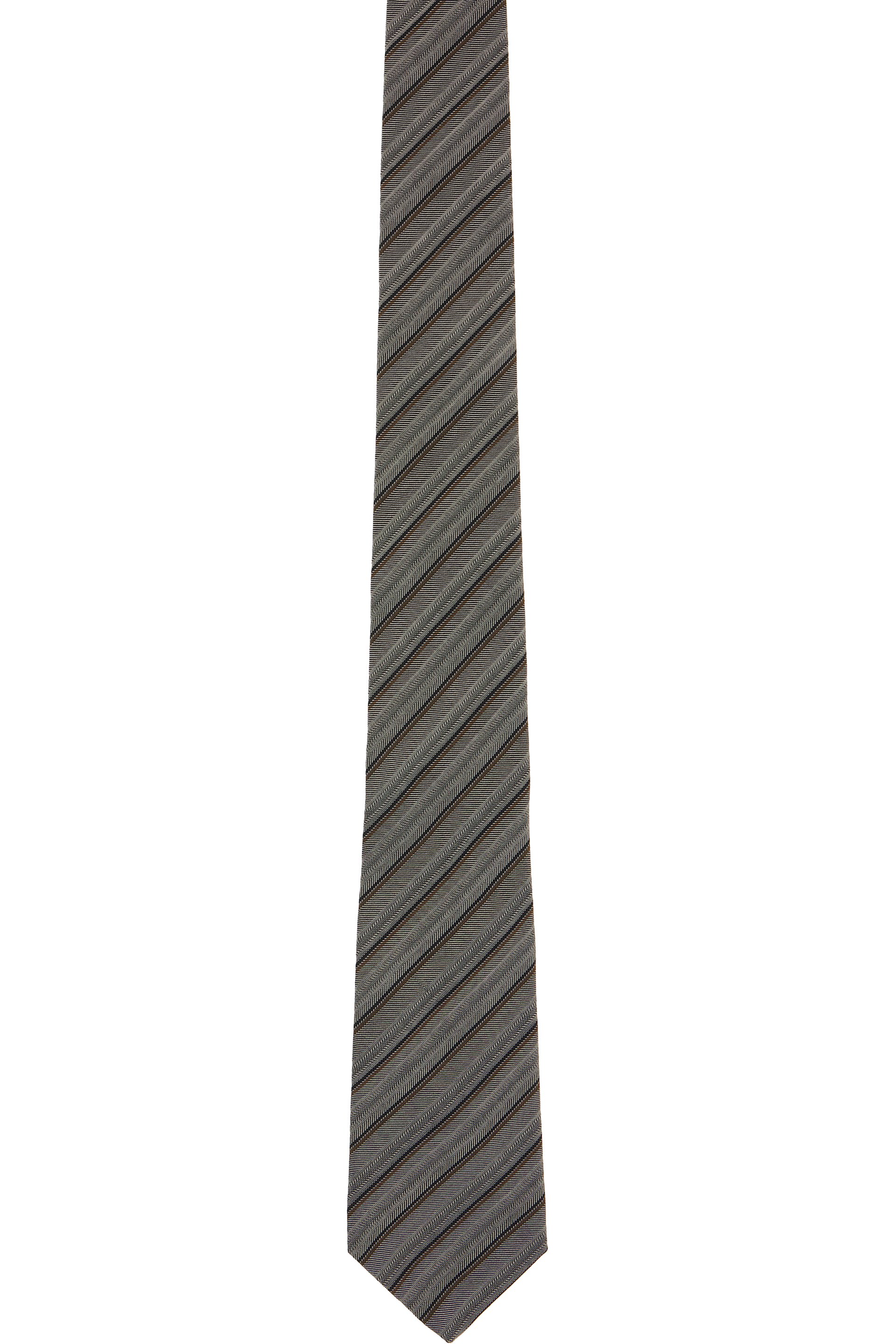 Paul Smith - Gray Diagonal Stripe Tie