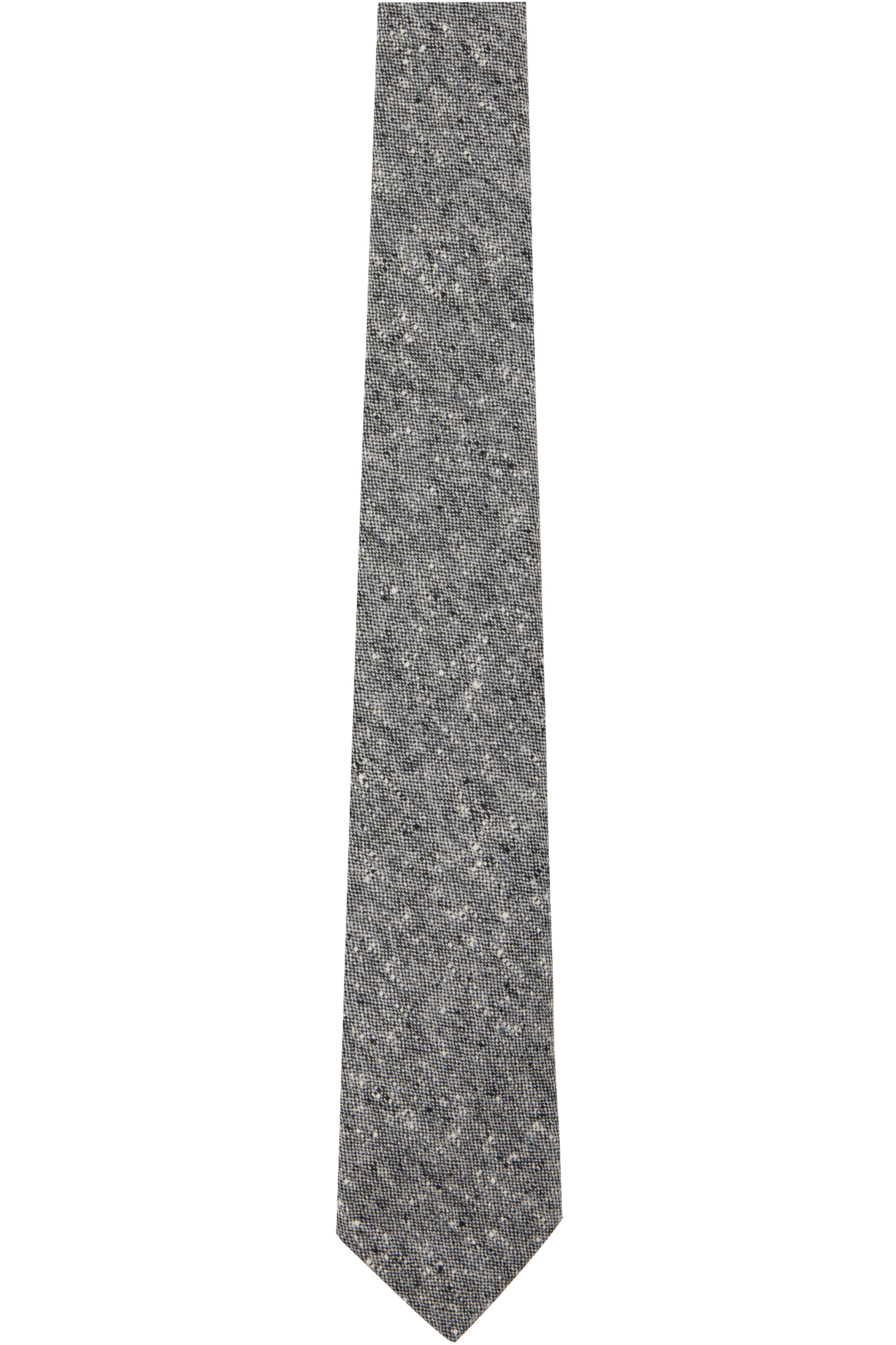 Paul Smith - Cravate grise en tweed donegal de laine