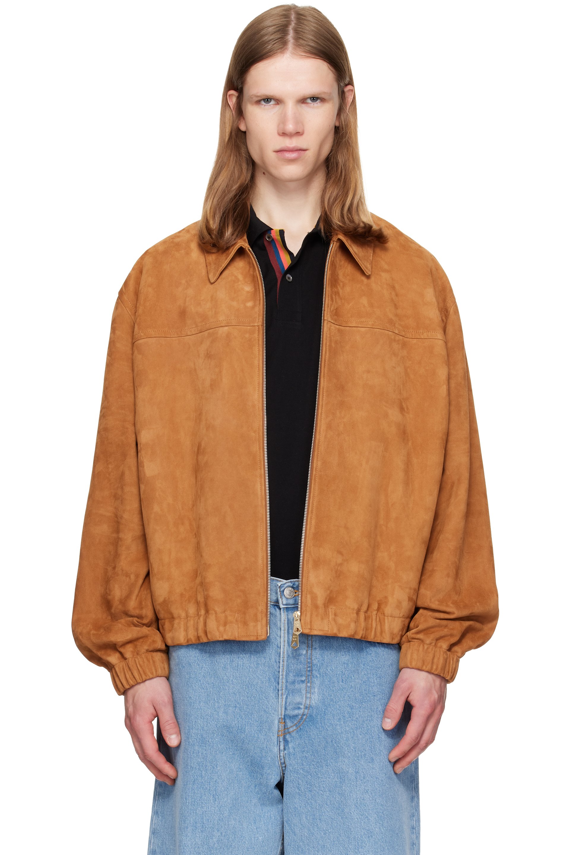 Paul Smith - Tan Suede Bomber Jacket