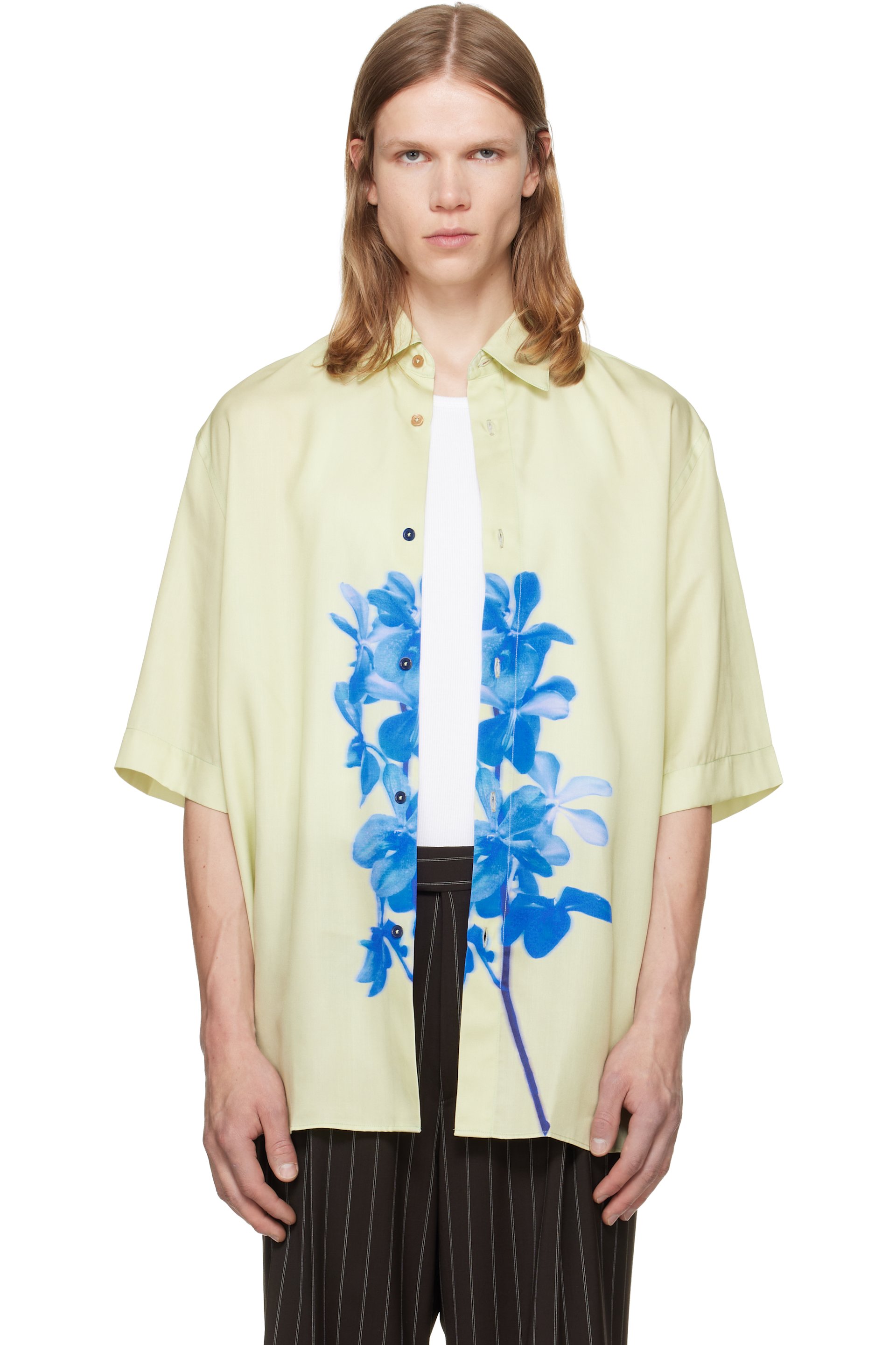 Paul Smith - Chemise à manches courtes surdimensionnée verte