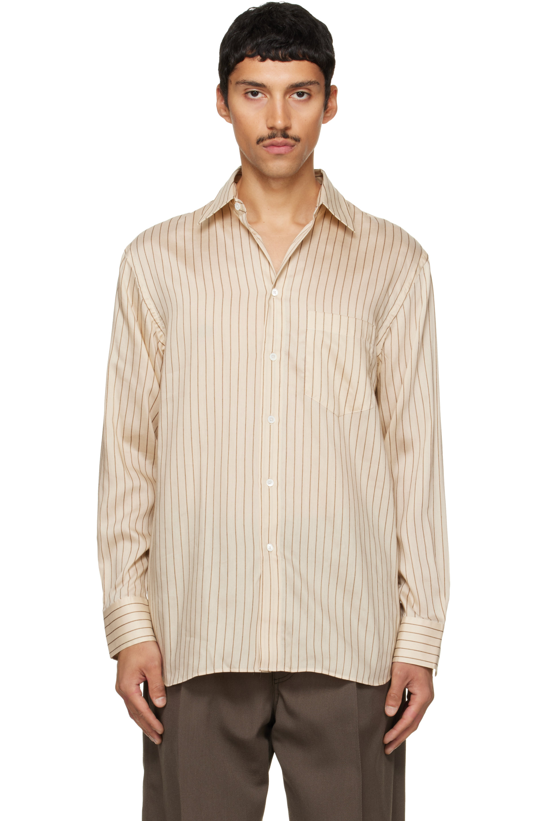 Paul Smith - Chemise brun clair à coupe classique