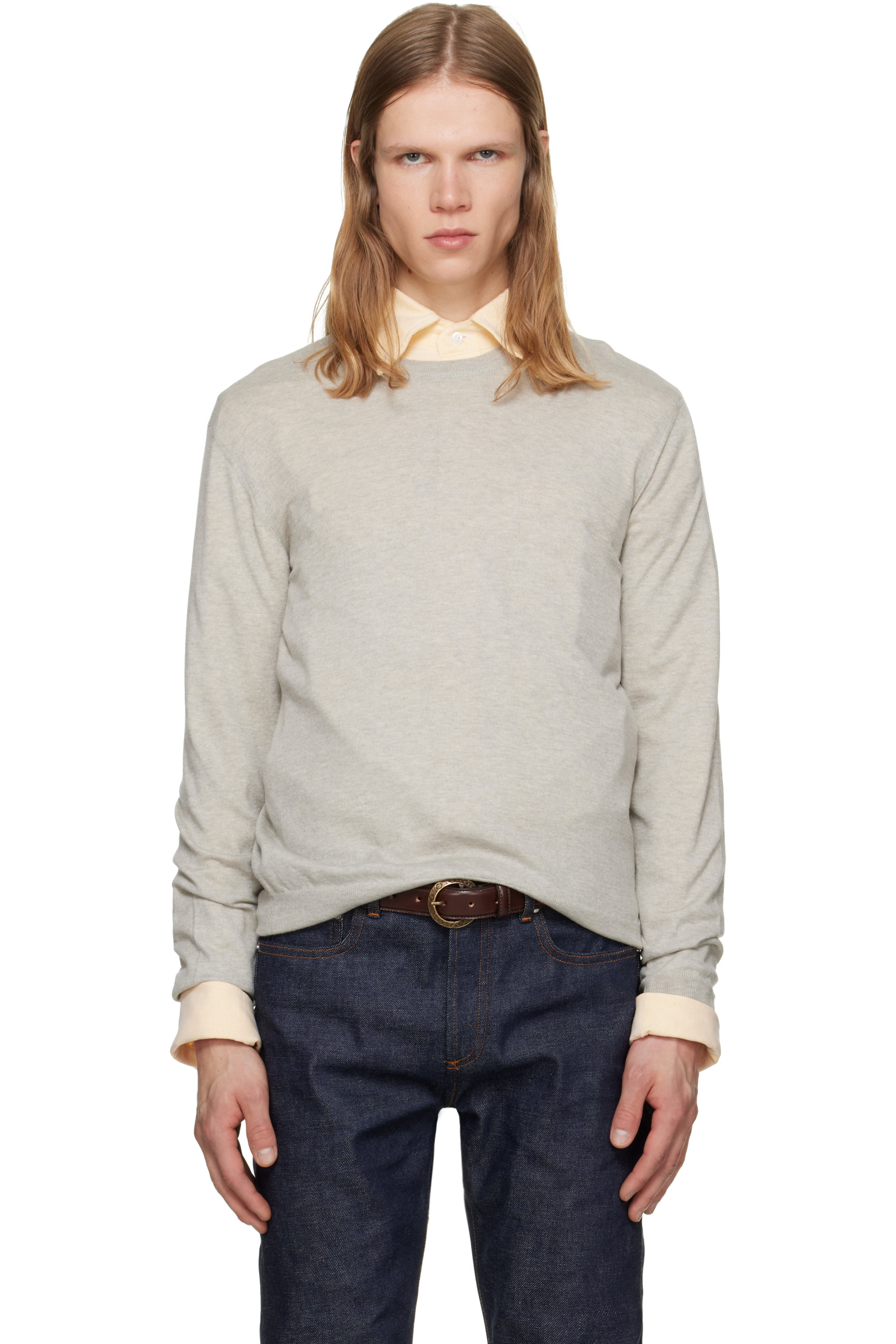 Ralph Lauren Purple Label - グレー カシミヤ クルーネックセーター