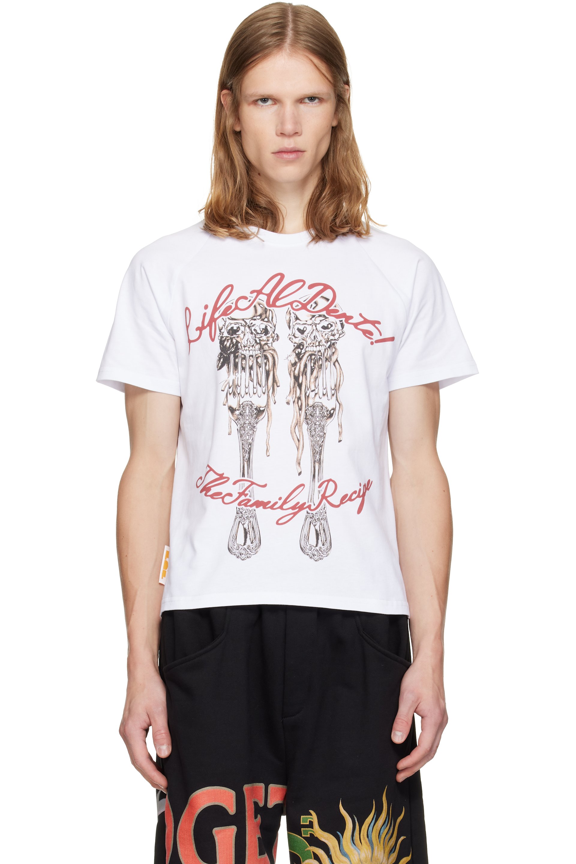 PDF - T-shirt The New Skinni Barti 'Life Al Dente' blanc