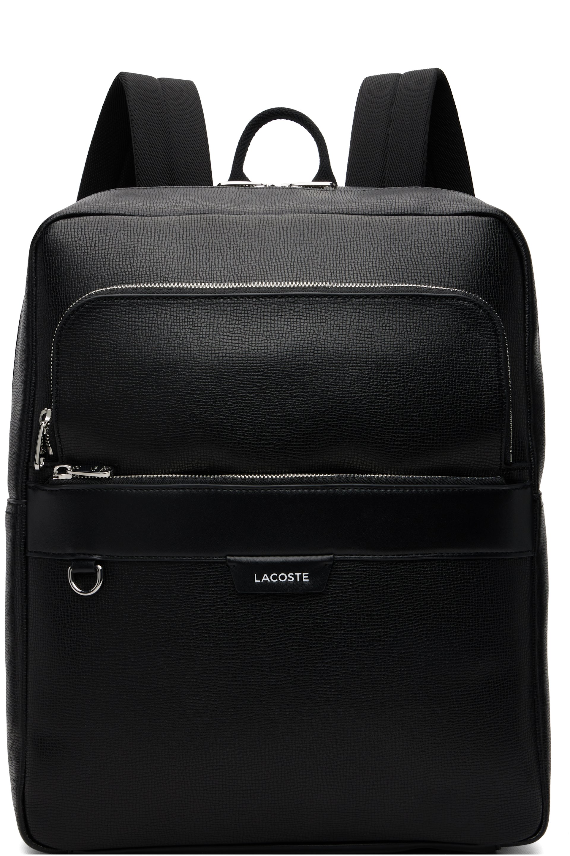 Lacoste - Black Ossian Leather Backpack